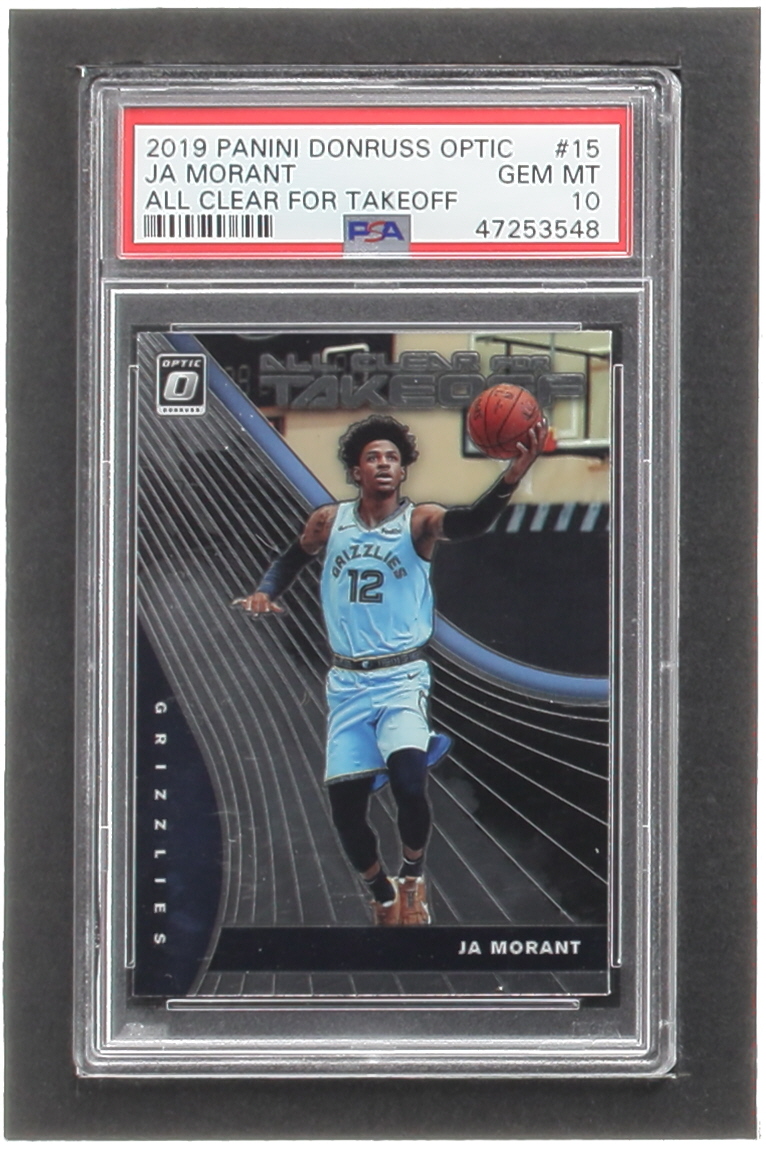 Ja Morant 2019-20 Donruss Optic All Clear for Takeoff #15 RC (PSA 10) at PristineAuction.com Ja Morant 2019-20 Donruss Optic All Clear for Takeoff #15 RC (PSA 10) at PristineAuction.com