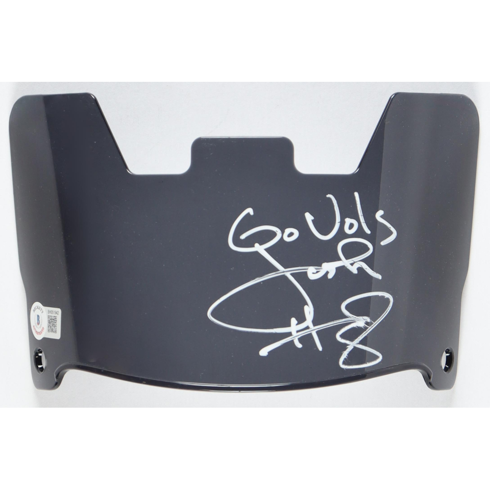 Josh Heupel Signed FullSize Helmet Visor Inscribed "Go Vols" (Beckett