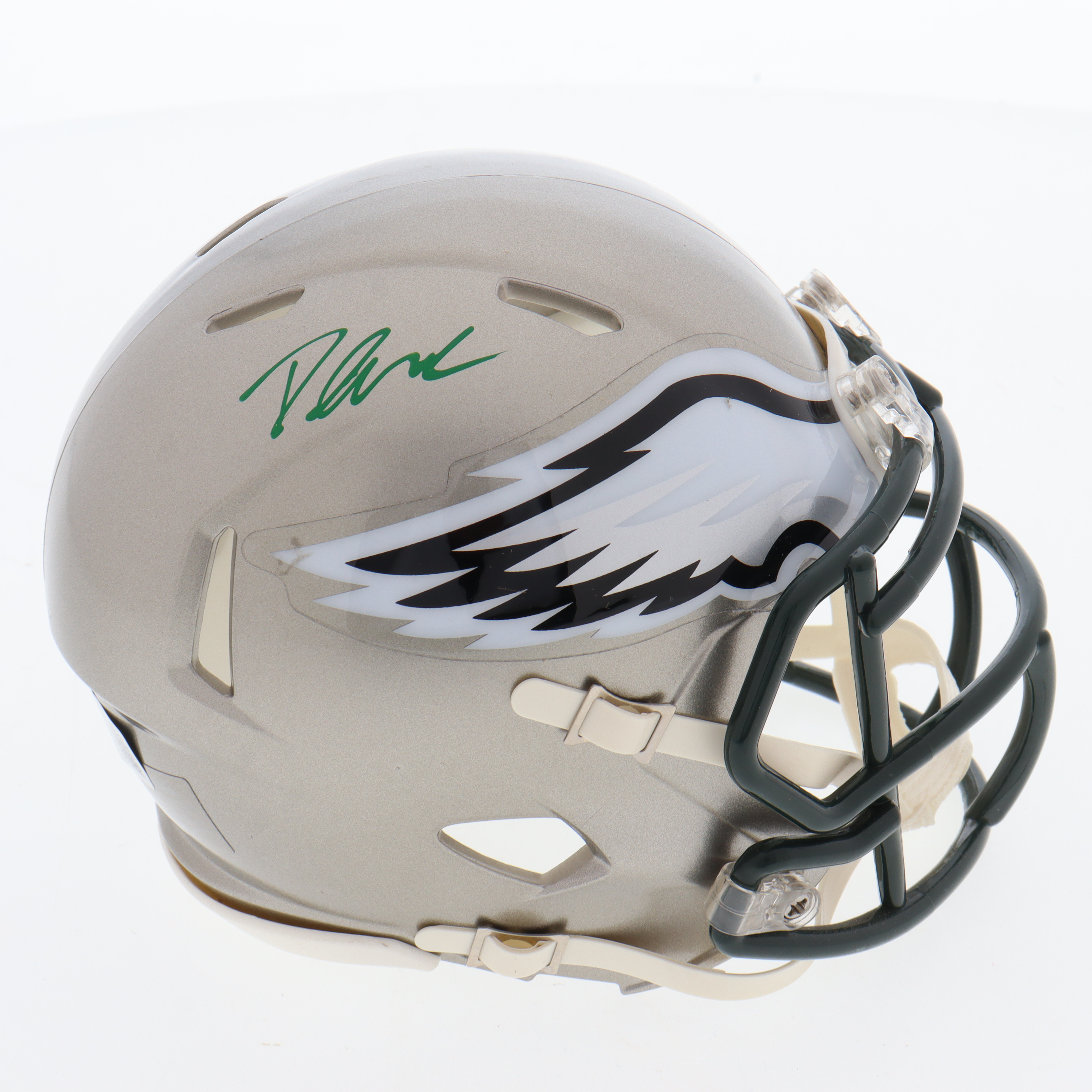 D'Andre Swift Signed Eagles Flash Alternate Speed Mini Helmet (Beckett) at PristineAuction.com D'Andre Swift Signed Eagles Flash Alternate Speed Mini Helmet (Beckett) at PristineAuction.com