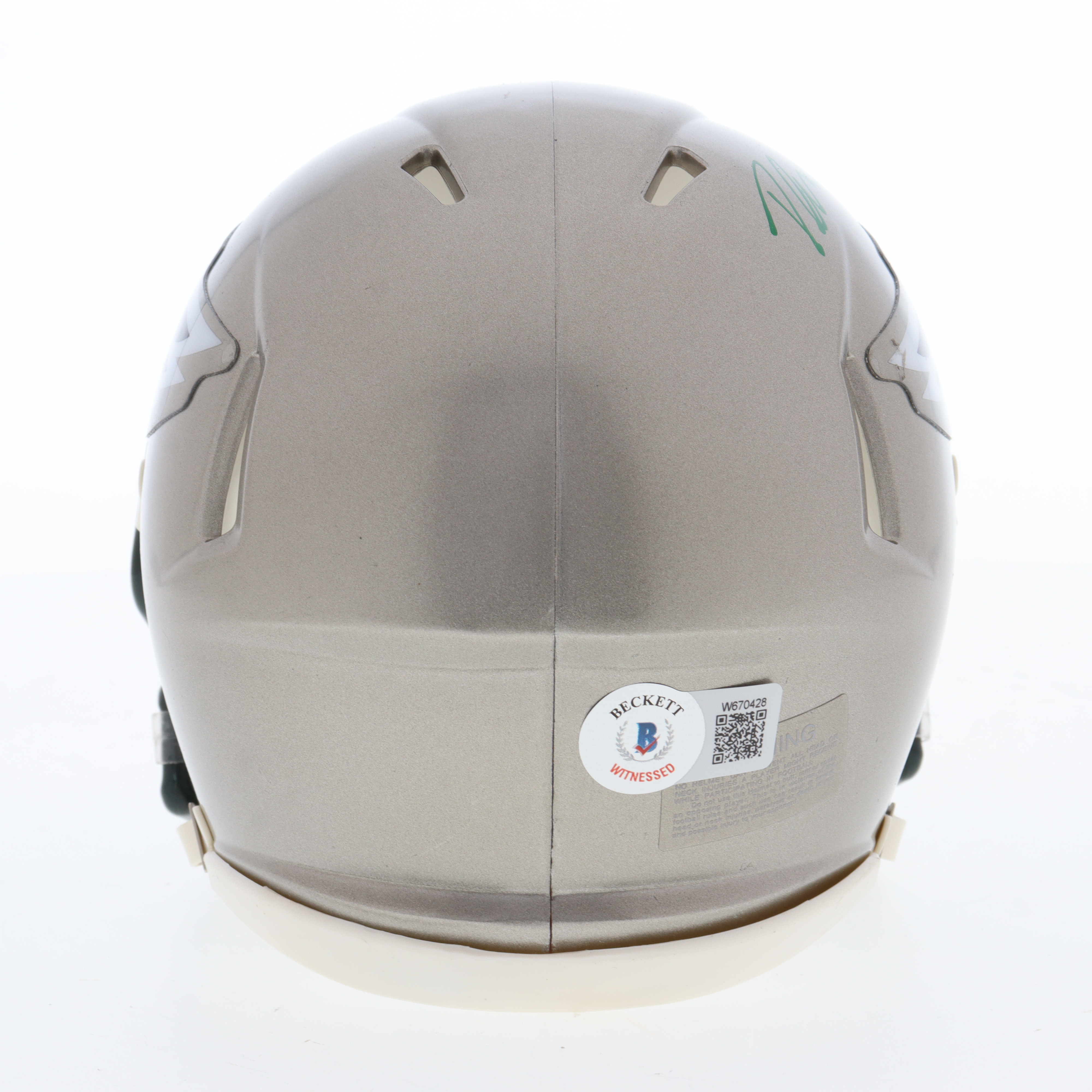 D'Andre Swift Signed Eagles Flash Alternate Speed Mini Helmet (Beckett) at PristineAuction.com D'Andre Swift Signed Eagles Flash Alternate Speed Mini Helmet (Beckett) at PristineAuction.com