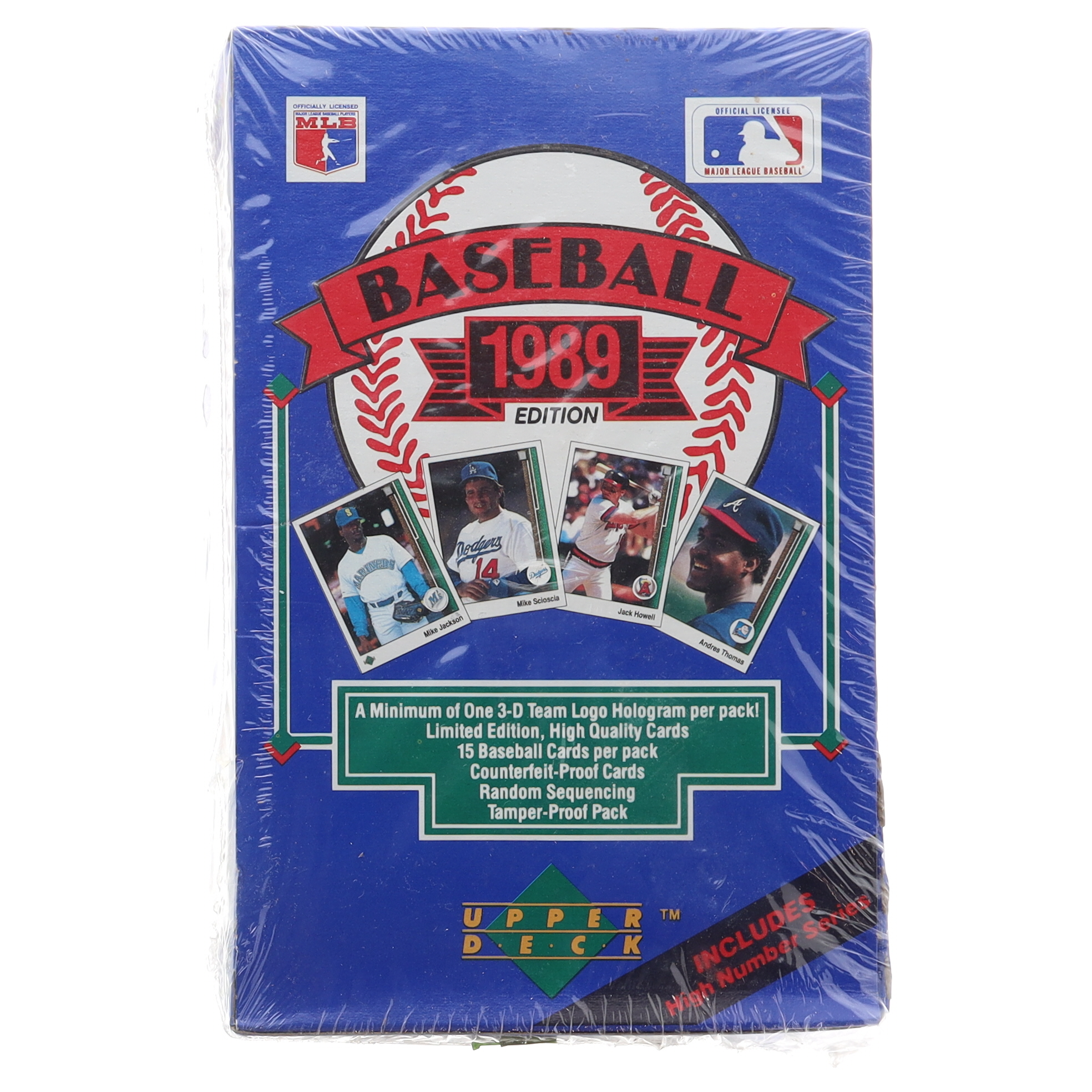 1989 Upper Deck High # Series Baseball Card Box with (36) Packs at PristineAuction.com 1989 Upper Deck High # Series Baseball Card Box with (36) Packs at PristineAuction.com