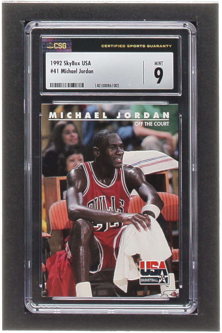 Michael Jordan 1992 SkyBox USA #41 (CSG 9) at PristineAuction.com Michael Jordan 1992 SkyBox USA #41 (CSG 9) at PristineAuction.com