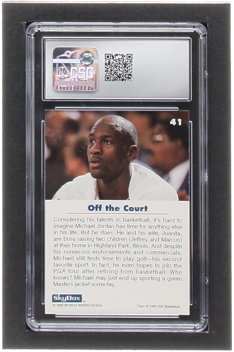 Michael Jordan 1992 SkyBox USA #41 (CSG 9) at PristineAuction.com Michael Jordan 1992 SkyBox USA #41 (CSG 9) at PristineAuction.com