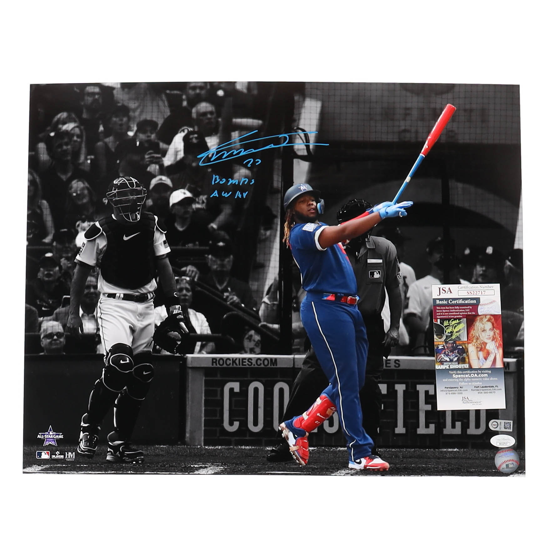 Vladimir Guerrero Jr. Signed Blue Jays 16x20 Photo with Inscription (JSA & USA SM) at PristineAuction.com Vladimir Guerrero Jr. Signed Blue Jays 16x20 Photo with Inscription (JSA & USA SM) at PristineAuction.com