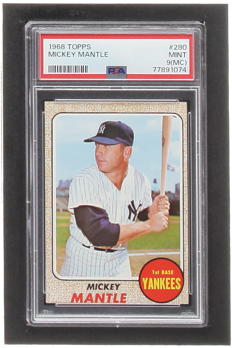 Mickey Mantle 1968 Topps #280 (PSA 9) (MC) at PristineAuction.com Mickey Mantle 1968 Topps #280 (PSA 9) (MC) at PristineAuction.com