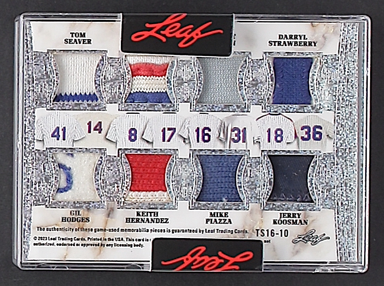 2023 Leaf Superlative The Superlative 16 Memorabilia Sparkle #TS1610 Tom Seaver / Gary Carter / Dwight Gooden / Babe Ruth / Joe DiMaggio / Yogi Berra / Derek Jeter / Mickey Mantle / Don Mattingly / Reggie Jackson #2/4 at PristineAuction.com 2023 Leaf Superlative The Superlative 16 Memorabilia Sparkle #TS1610 Tom Seaver / Gary Carter / Dwight Gooden / Babe Ruth / Joe DiMaggio / Yogi Berra / Derek Jeter / Mickey Mantle / Don Mattingly / Reggie Jackson #2/4 at PristineAuction.com