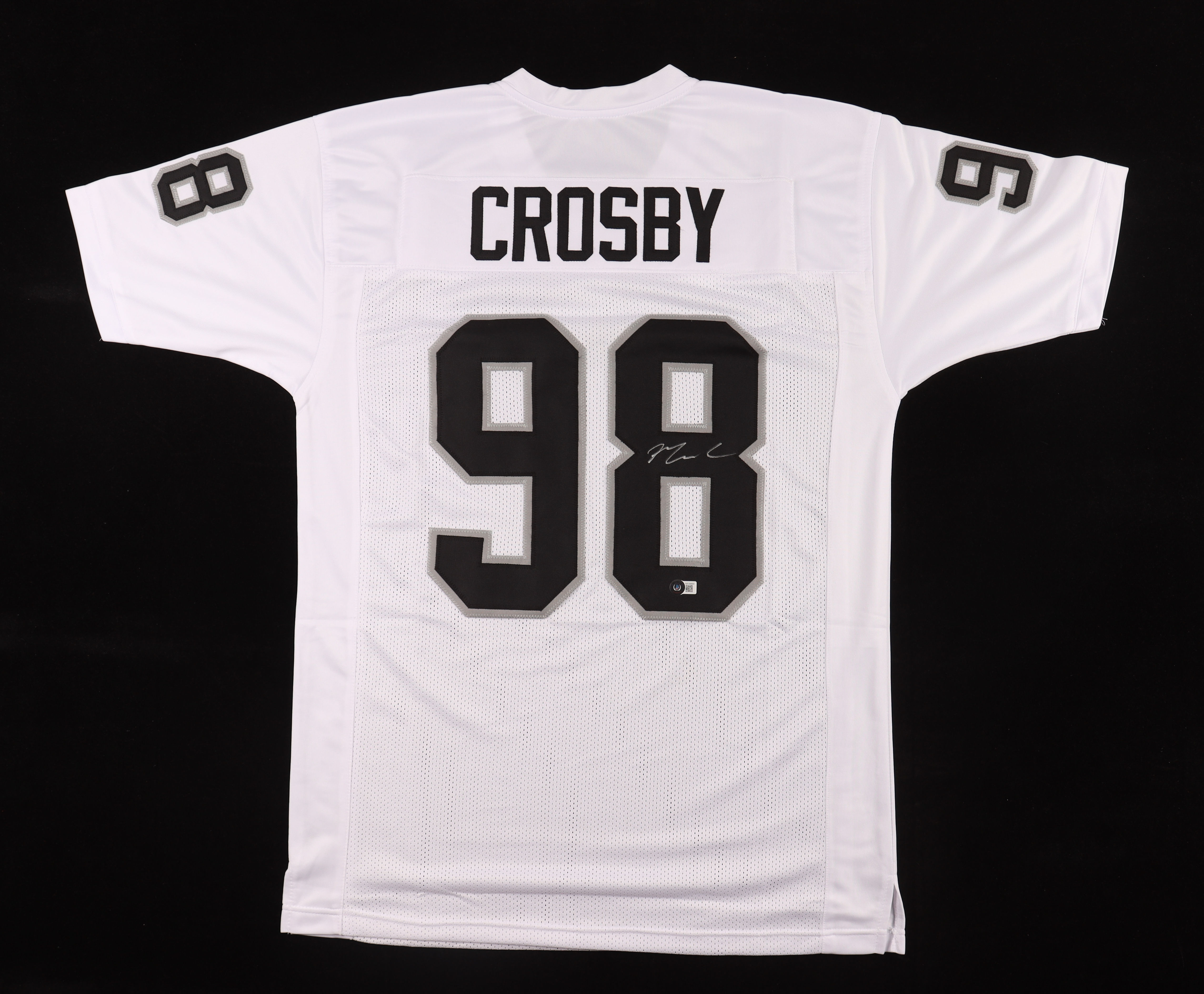Maxx Crosby Signed Jersey (Beckett) at PristineAuction.com Maxx Crosby Signed Jersey (Beckett) at PristineAuction.com