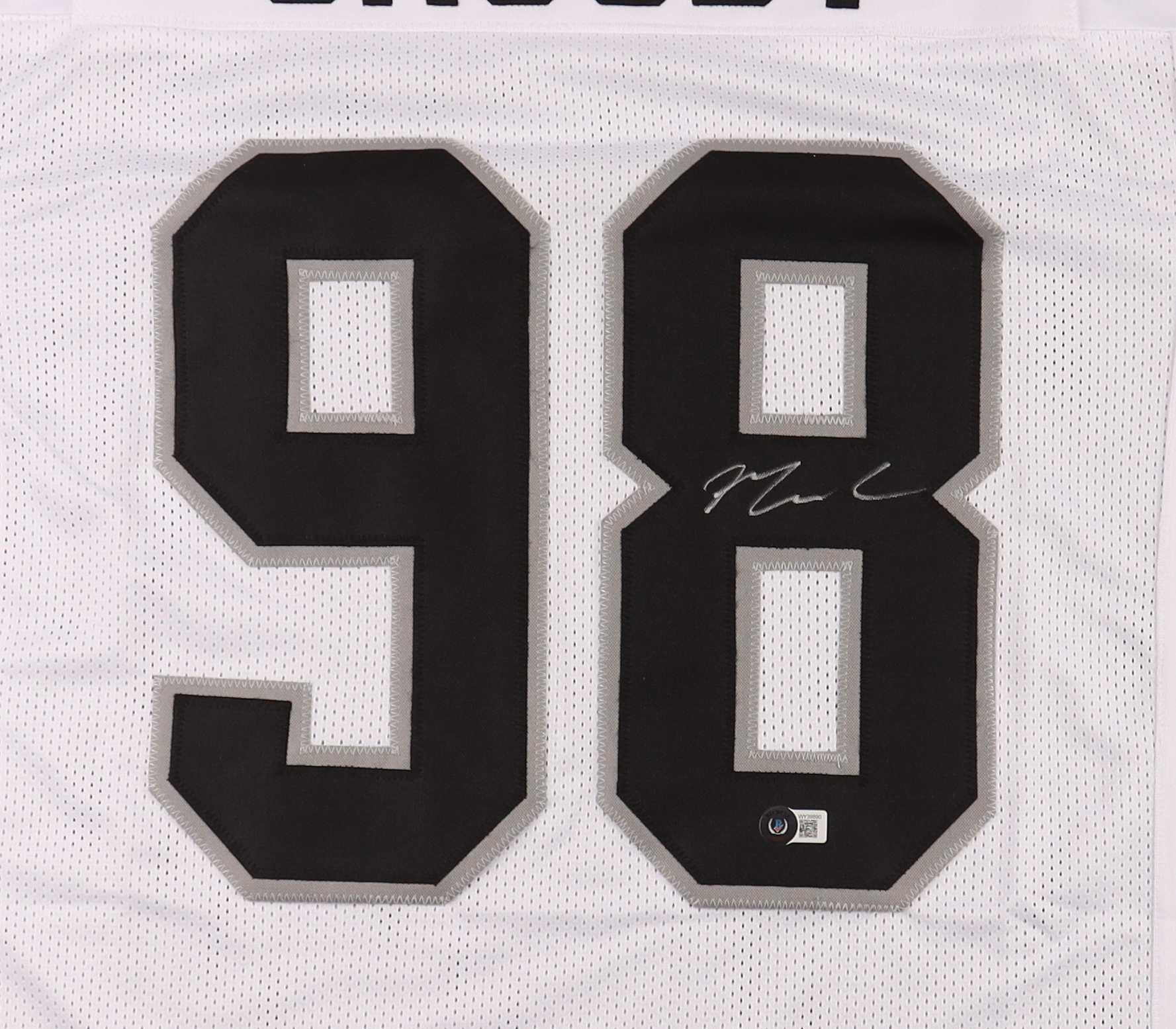 Maxx Crosby Signed Jersey (Beckett) at PristineAuction.com Maxx Crosby Signed Jersey (Beckett) at PristineAuction.com