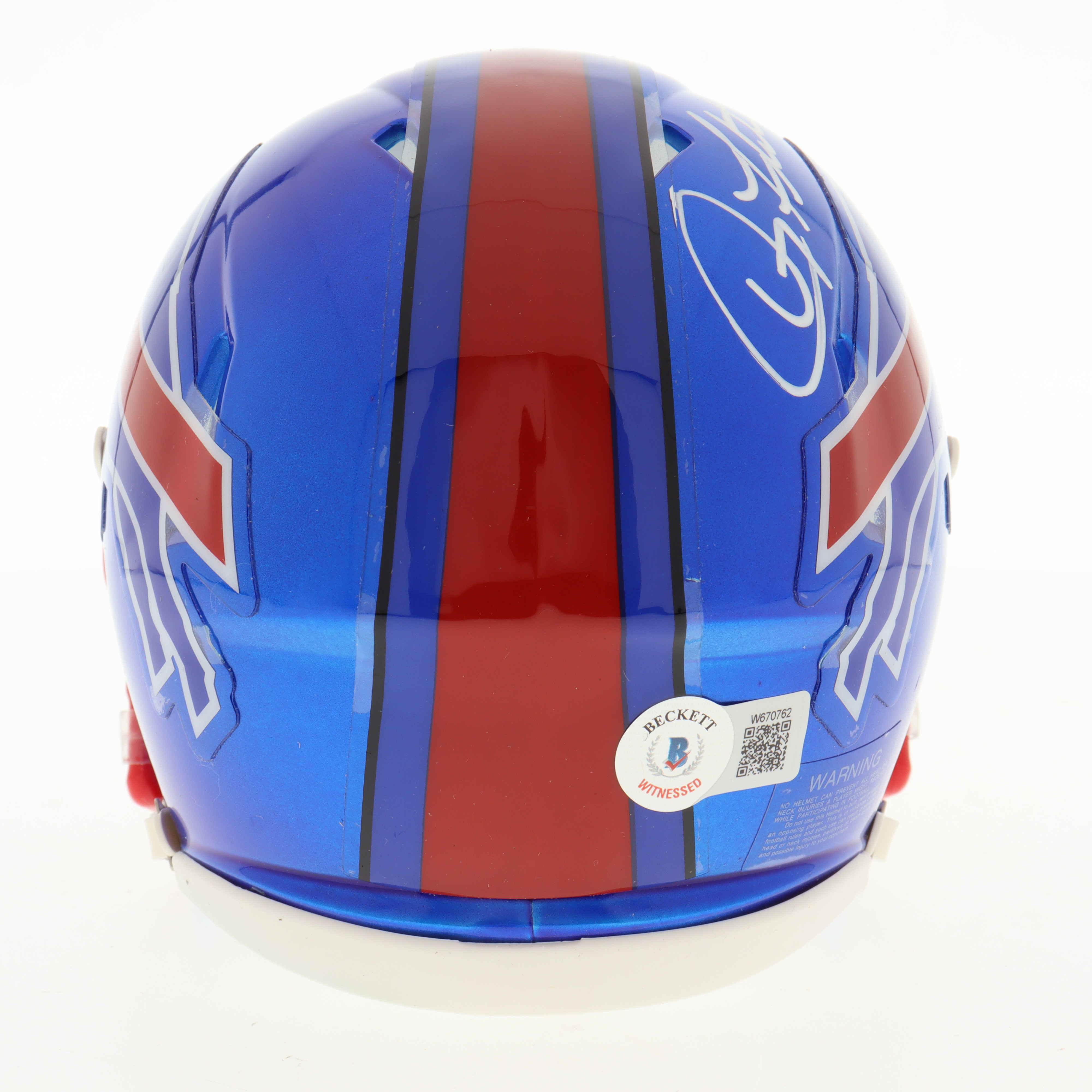 Doug Flutie Signed Bills Flash Alternate Speed Mini Helmet (Beckett) at PristineAuction.com Doug Flutie Signed Bills Flash Alternate Speed Mini Helmet (Beckett) at PristineAuction.com