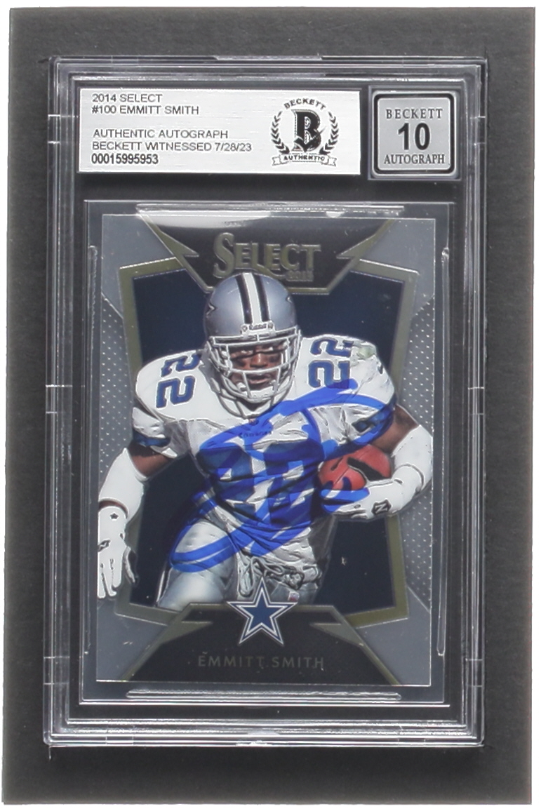 Emmitt Smith Signed 2014 Select #100 (BGS | Autograph Graded 10) at PristineAuction.com Emmitt Smith Signed 2014 Select #100 (BGS | Autograph Graded 10) at PristineAuction.com