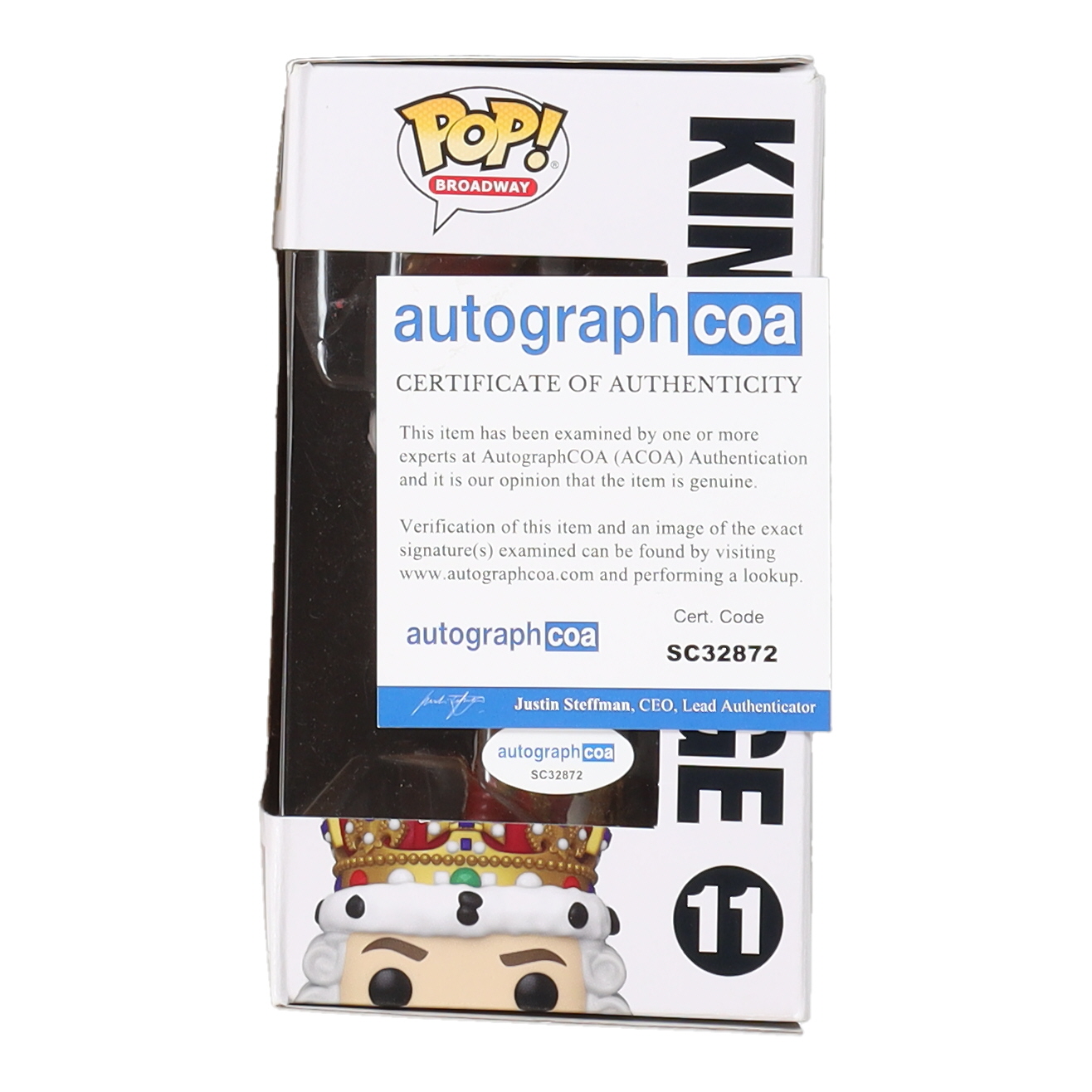 Brian d'Arcy James Signed "Hamilton" #11 King George Funko Pop! Vinyl Figure (AutographCOA) at PristineAuction.com Brian d'Arcy James Signed "Hamilton" #11 King George Funko Pop! Vinyl Figure (AutographCOA) at PristineAuction.com