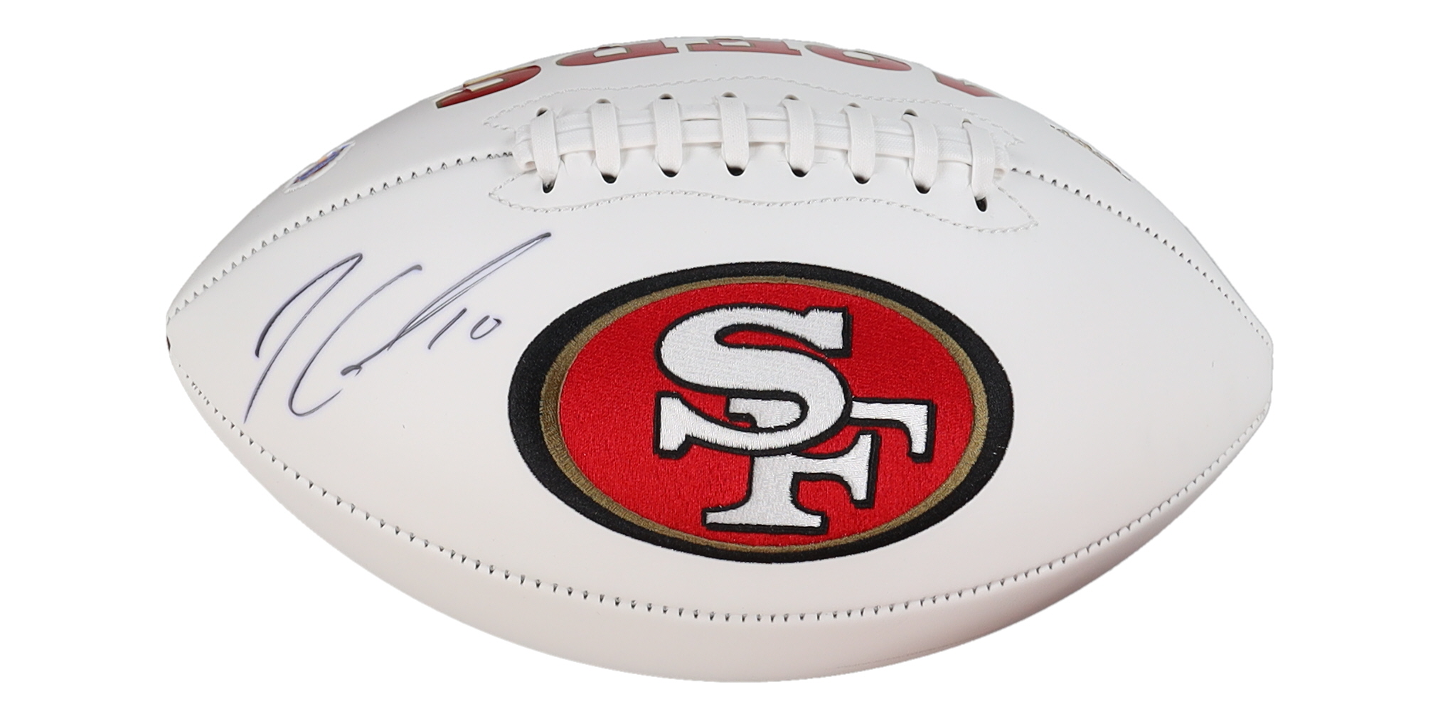 Jimmy Garoppolo Signed 49ers Logo Football (Fanatics) at PristineAuction.com Jimmy Garoppolo Signed 49ers Logo Football (Fanatics) at PristineAuction.com