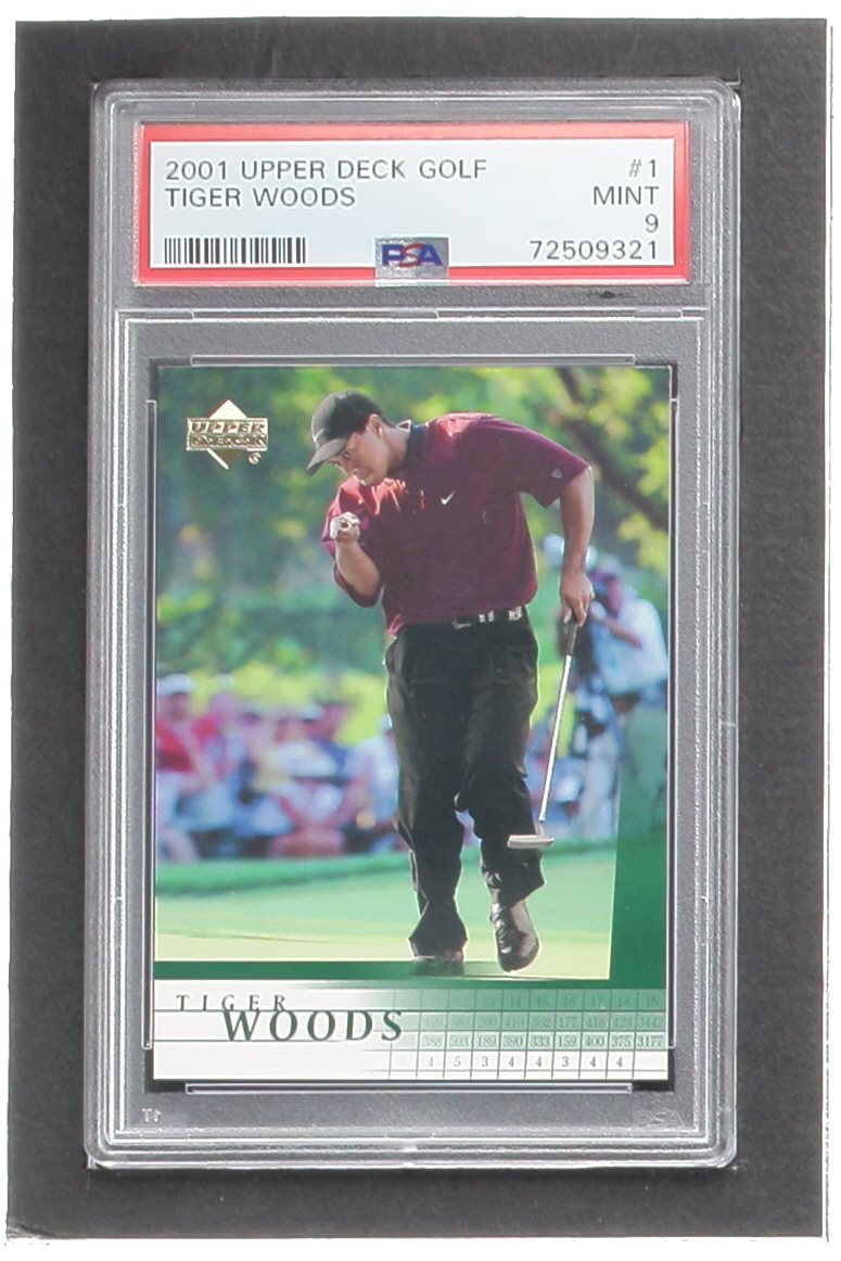 Tiger Woods 2001 Upper Deck #1 RC (PSA 9) at PristineAuction.com Tiger Woods 2001 Upper Deck #1 RC (PSA 9) at PristineAuction.com