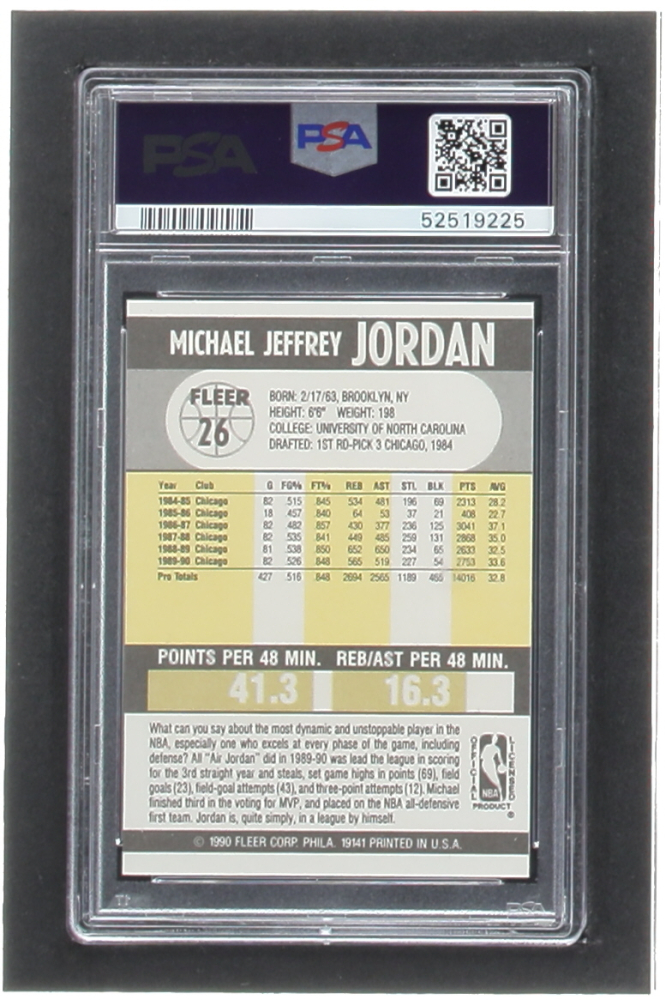 1990 fleer jordan psa 10