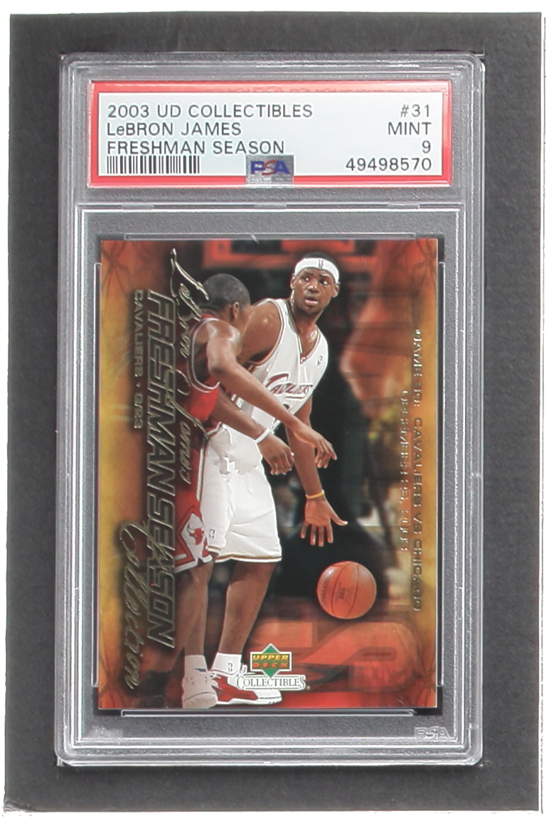 LeBron James 2004 Upper Deck LeBron James Freshman Season #31 (PSA 9) at PristineAuction.com LeBron James 2004 Upper Deck LeBron James Freshman Season #31 (PSA 9) at PristineAuction.com