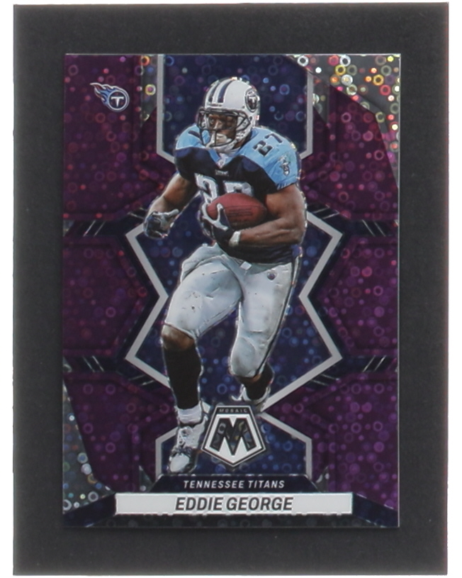 Eddie George 2022 Panini Mosaic Mosaic No Huddle Purple #194 #31/50 at PristineAuction.com Eddie George 2022 Panini Mosaic Mosaic No Huddle Purple #194 #31/50 at PristineAuction.com