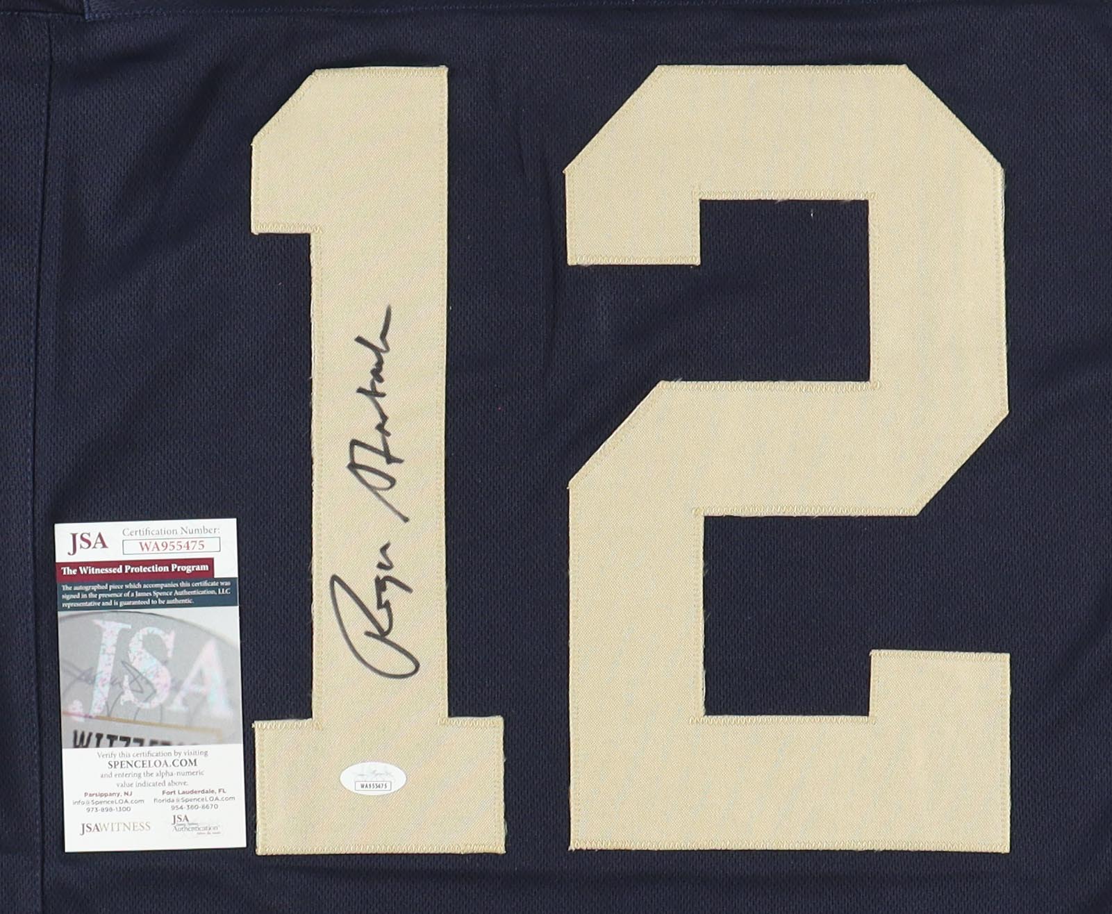 Roger Staubach Signed Jersey (JSA) at PristineAuction.com Roger Staubach Signed Jersey (JSA) at PristineAuction.com