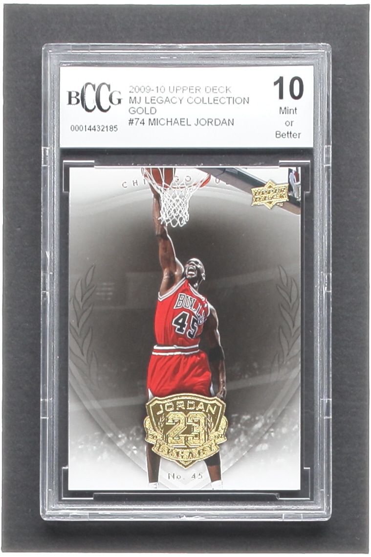 Michael Jordan 2009-10 Upper Deck Michael Jordan Legacy Collection Gold #74 (BCCG 10) at PristineAuction.com Michael Jordan 2009-10 Upper Deck Michael Jordan Legacy Collection Gold #74 (BCCG 10) at PristineAuction.com