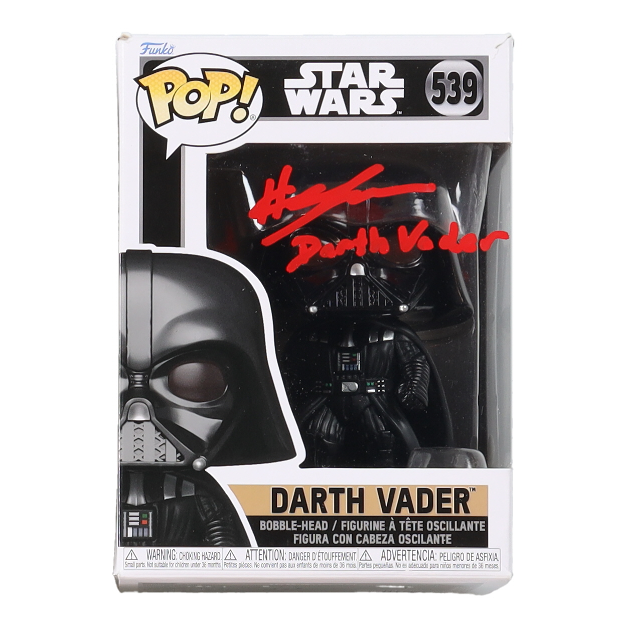 Hayden Christensen Signed "Star Wars" #539 Darth Vader Funko Pop! Vinyl Figure Inscribed "Darth Vader" (JSA) at PristineAuction.com Hayden Christensen Signed "Star Wars" #539 Darth Vader Funko Pop! Vinyl Figure Inscribed "Darth Vader" (JSA) at PristineAuction.com