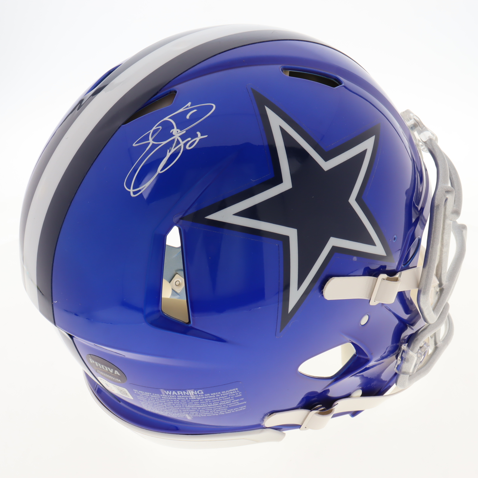 Emmitt Smith Signed Cowboys Full-Size Authentic On-Field Flash Alternate Speed Helmet (Beckett & Prova) at PristineAuction.com Emmitt Smith Signed Cowboys Full-Size Authentic On-Field Flash Alternate Speed Helmet (Beckett & Prova) at PristineAuction.com