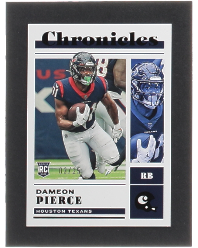 Dameon Pierce 2022 Panini Chronicles Black #35 RC #3/25 at PristineAuction.com Dameon Pierce 2022 Panini Chronicles Black #35 RC #3/25 at PristineAuction.com