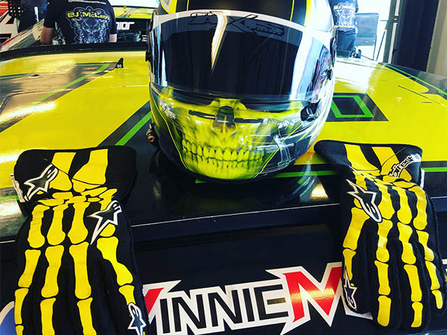 Denny Hamlin 2023 Bristol Race Worn & Signed Gloves | Race Winner | Also Signed by Dale Earnhardt Jr. (Driven to Give Event) at PristineAuction.com Denny Hamlin 2023 Bristol Race Worn & Signed Gloves | Race Winner | Also Signed by Dale Earnhardt Jr. (Driven to Give Event) at PristineAuction.com