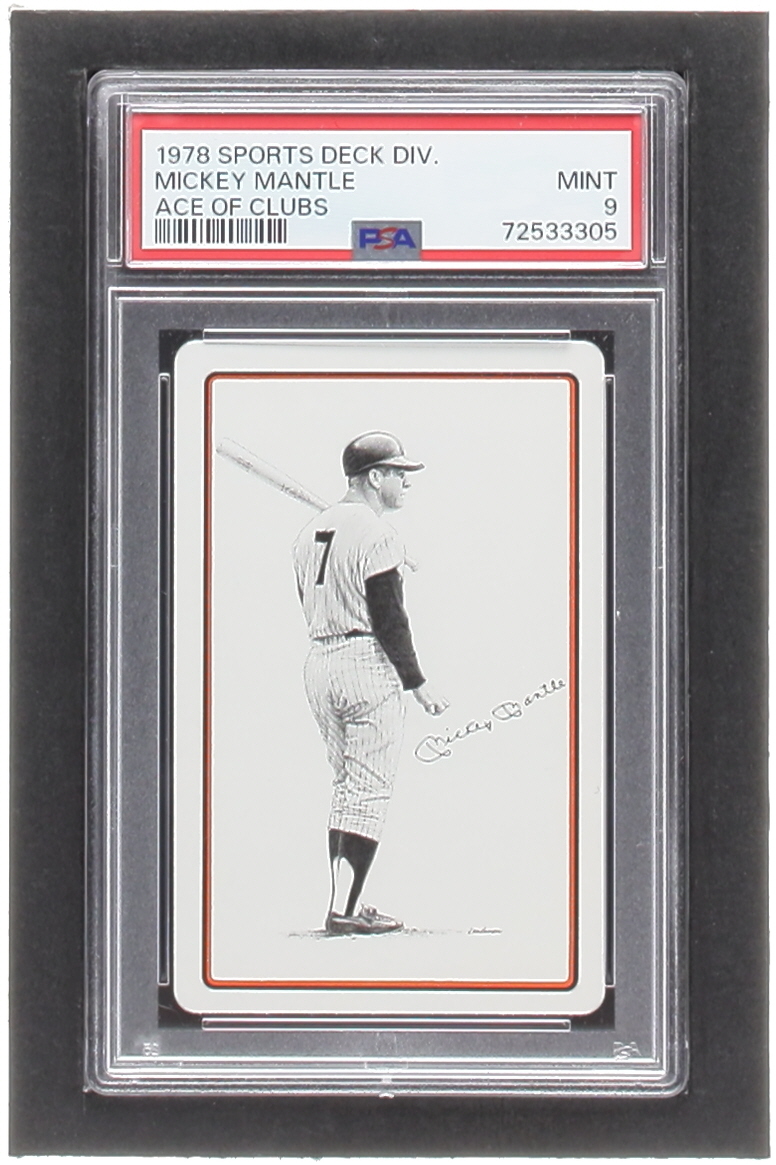 Mickey Mantle 1978 Sports Deck Ace of Clubs (PSA 9) at PristineAuction.com Mickey Mantle 1978 Sports Deck Ace of Clubs (PSA 9) at PristineAuction.com