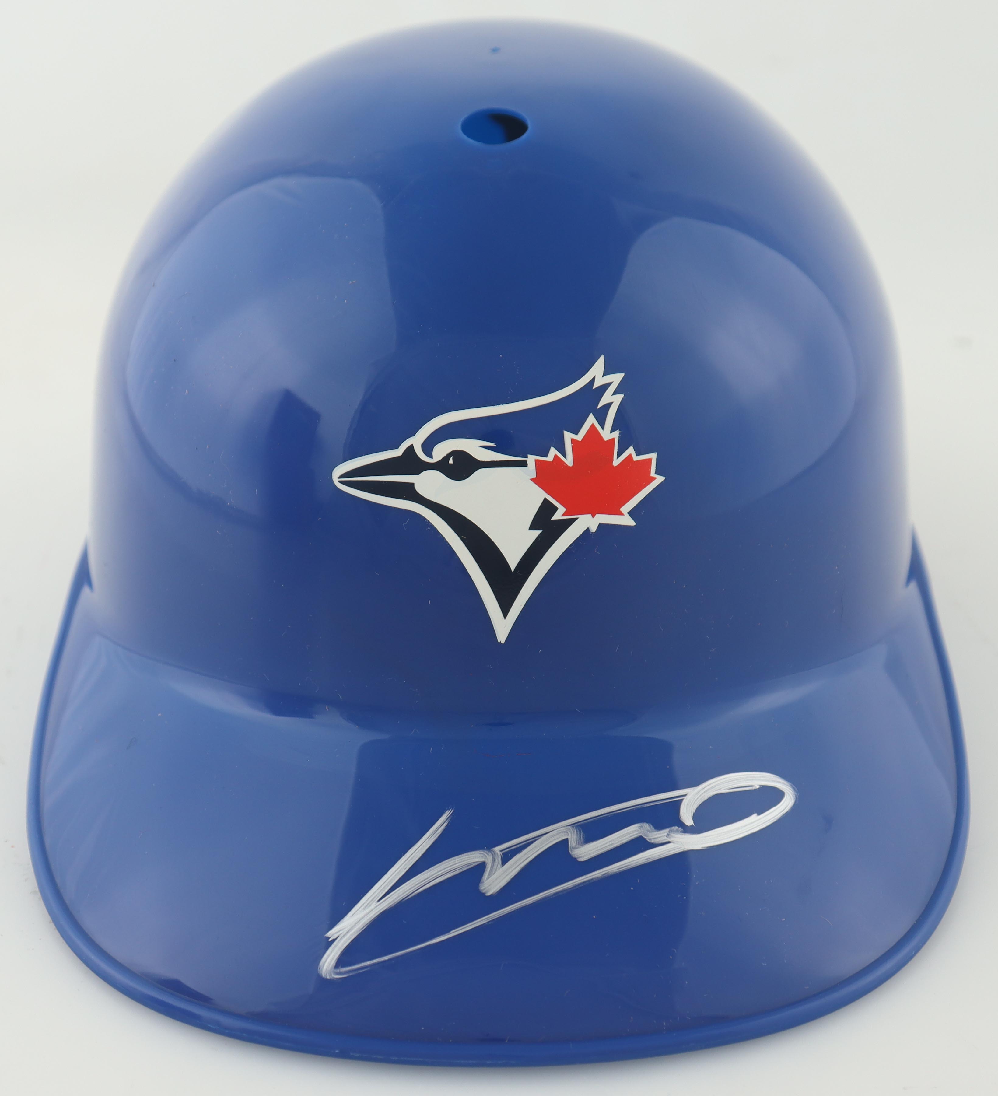 Vladimir Guerrero Jr. Signed Blue Jays Full-Size Batting Helmet (Beckett) at PristineAuction.com Vladimir Guerrero Jr. Signed Blue Jays Full-Size Batting Helmet (Beckett) at PristineAuction.com
