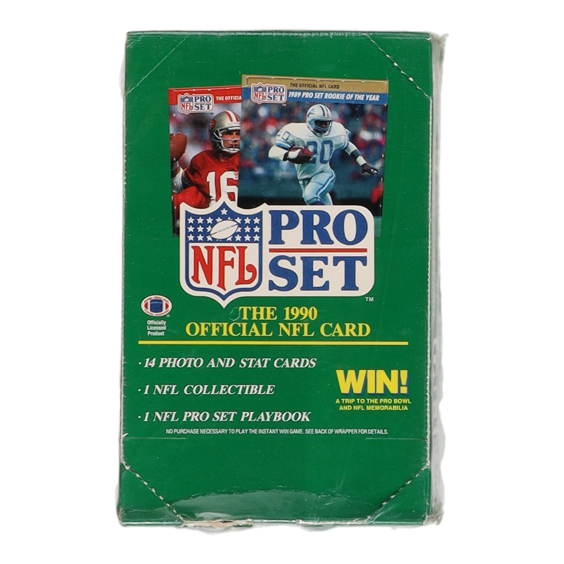 1990 NFL Pro Set Football Wax Box of (36) Packs at PristineAuction.com 1990 NFL Pro Set Football Wax Box of (36) Packs at PristineAuction.com