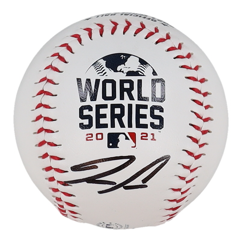 Ronald Acuna Jr. Signed 2021 World Series Logo Baseball (Beckett) at PristineAuction.com Ronald Acuna Jr. Signed 2021 World Series Logo Baseball (Beckett) at PristineAuction.com