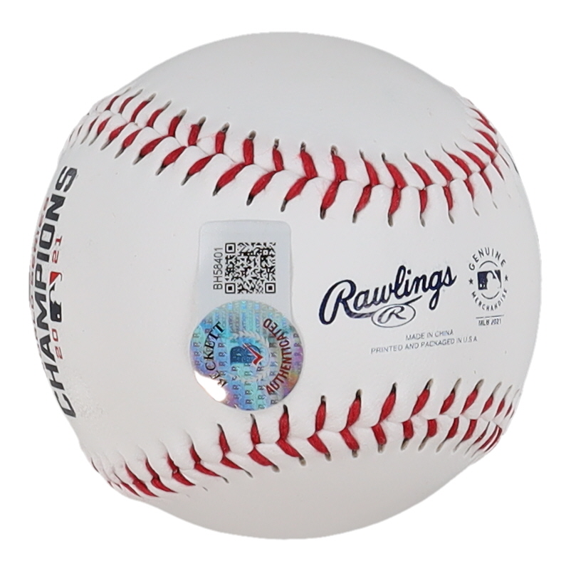 Ronald Acuna Jr. Signed 2021 World Series Logo Baseball (Beckett) at PristineAuction.com Ronald Acuna Jr. Signed 2021 World Series Logo Baseball (Beckett) at PristineAuction.com