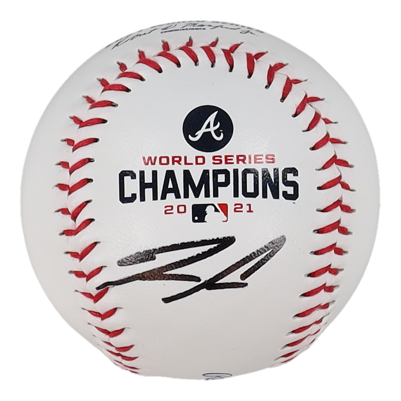 Ronald Acuna Jr. Signed 2021 World Series Logo Baseball (Beckett) at PristineAuction.com Ronald Acuna Jr. Signed 2021 World Series Logo Baseball (Beckett) at PristineAuction.com