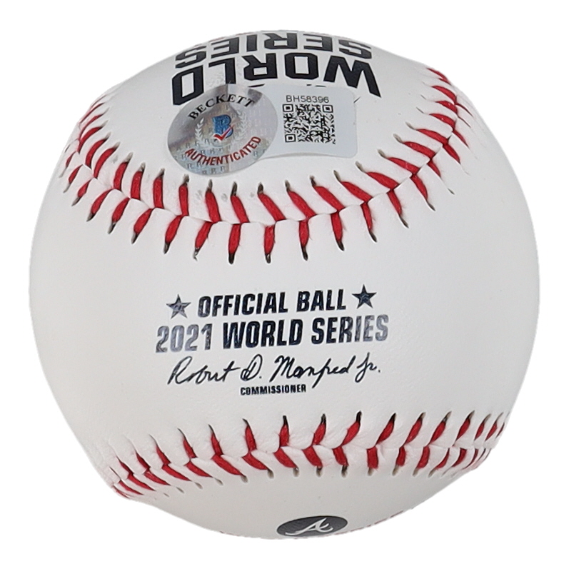 Ronald Acuna Jr. Signed 2021 World Series Logo Baseball (Beckett) at PristineAuction.com Ronald Acuna Jr. Signed 2021 World Series Logo Baseball (Beckett) at PristineAuction.com