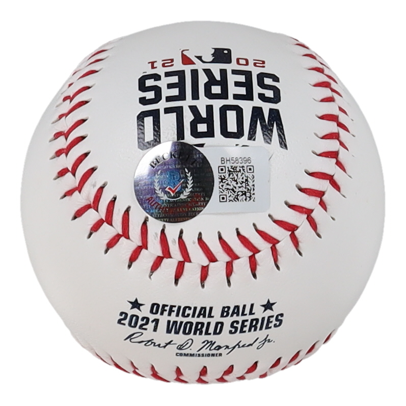 Ronald Acuna Jr. Signed 2021 World Series Logo Baseball (Beckett) at PristineAuction.com Ronald Acuna Jr. Signed 2021 World Series Logo Baseball (Beckett) at PristineAuction.com