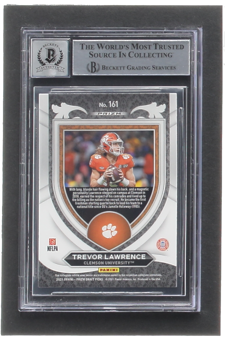 Trevor Lawrence Signed 2021 Panini Prizm Draft Picks Prizms Green #161 C RC (BGS | Auto 10) at PristineAuction.com Trevor Lawrence Signed 2021 Panini Prizm Draft Picks Prizms Green #161 C RC (BGS | Auto 10) at PristineAuction.com