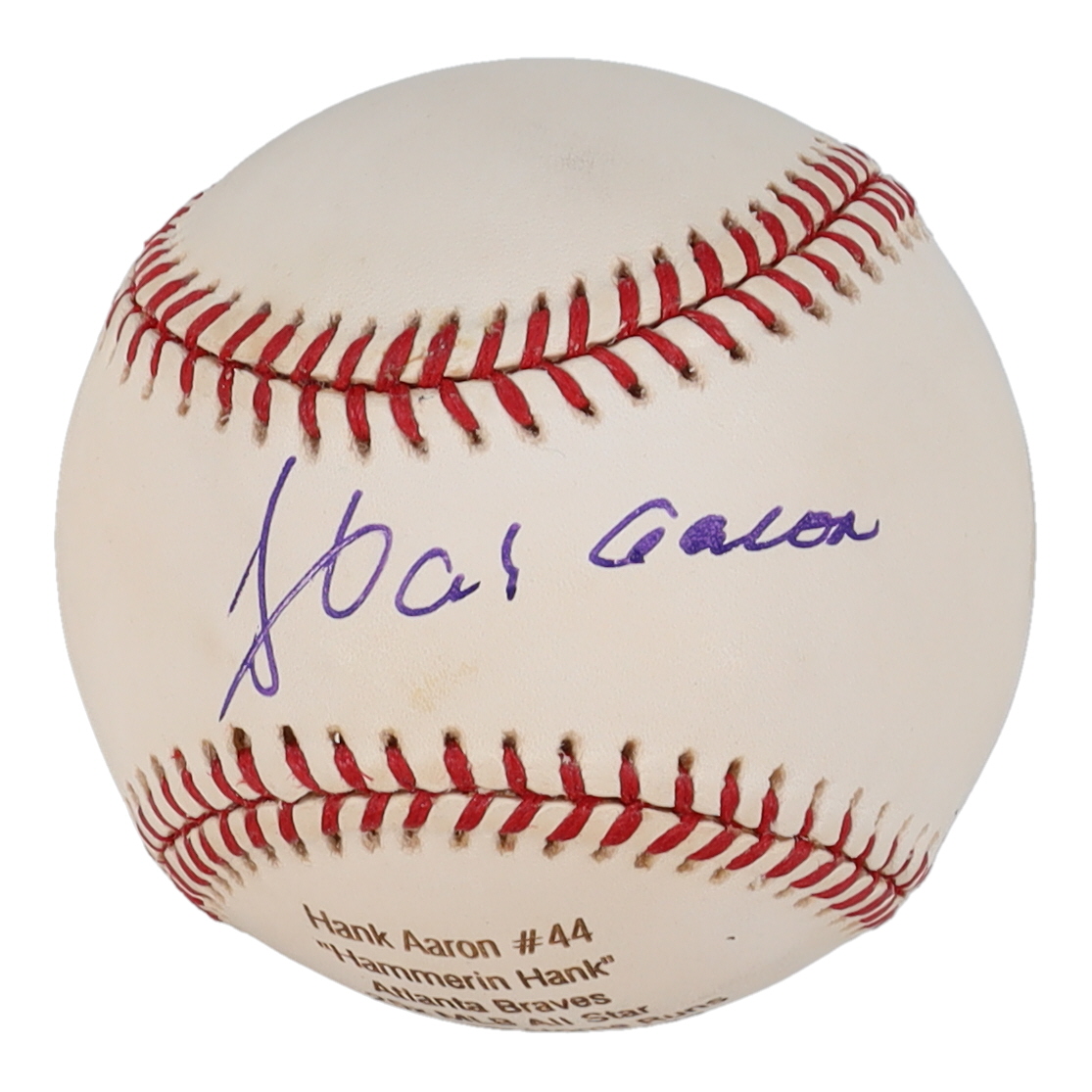 Hank Aaron Signed LE Career Stat Engraved ONL Baseball (PSA) at PristineAuction.com Hank Aaron Signed LE Career Stat Engraved ONL Baseball (PSA) at PristineAuction.com