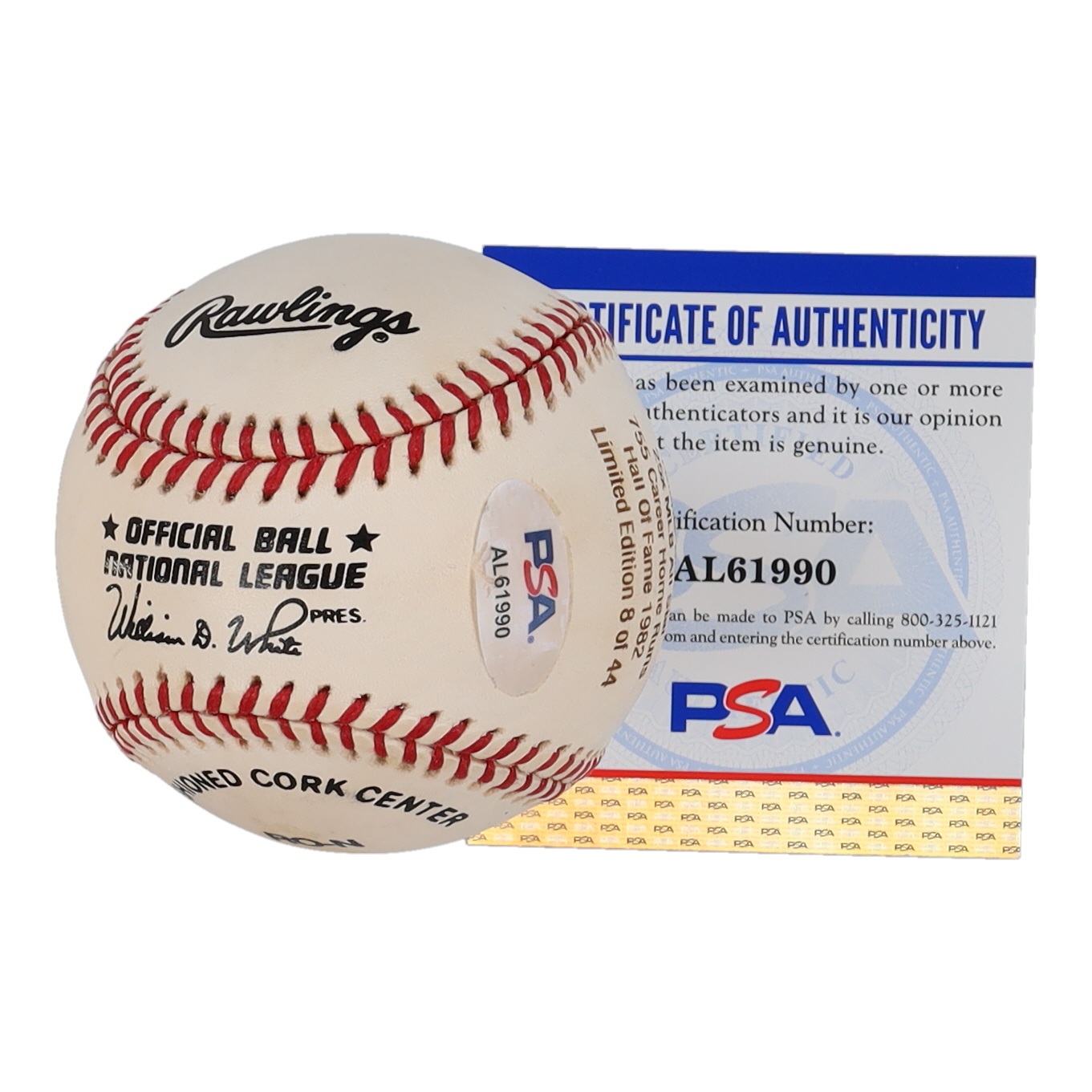 Hank Aaron Signed LE Career Stat Engraved ONL Baseball (PSA) at PristineAuction.com Hank Aaron Signed LE Career Stat Engraved ONL Baseball (PSA) at PristineAuction.com