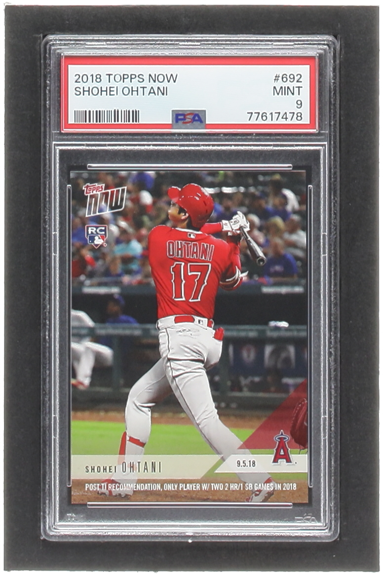 Shohei Ohtani 2018 Topps Now #692 RC (PSA 9) at PristineAuction.com Shohei Ohtani 2018 Topps Now #692 RC (PSA 9) at PristineAuction.com