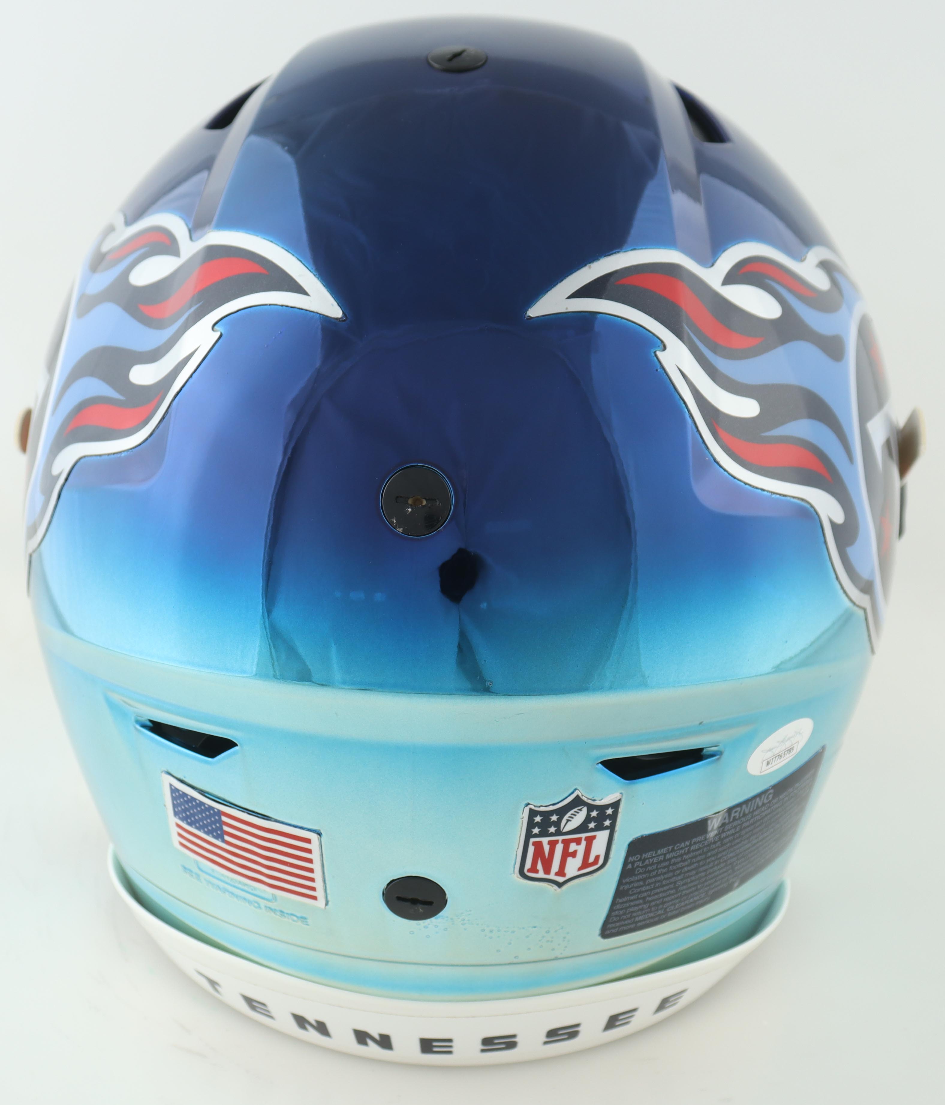 Chris Johnson Signed Titans Full-Size Authentic On-Field Chrome SpeedFlex Helmet (JSA) at PristineAuction.com Chris Johnson Signed Titans Full-Size Authentic On-Field Chrome SpeedFlex Helmet (JSA) at PristineAuction.com