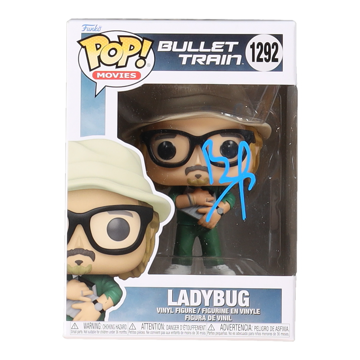 Brad Pitt Signed "Bullet Train" #1292 Ladybug Funko Pop! Vinyl Figure (Beckett) at PristineAuction.com Brad Pitt Signed "Bullet Train" #1292 Ladybug Funko Pop! Vinyl Figure (Beckett) at PristineAuction.com