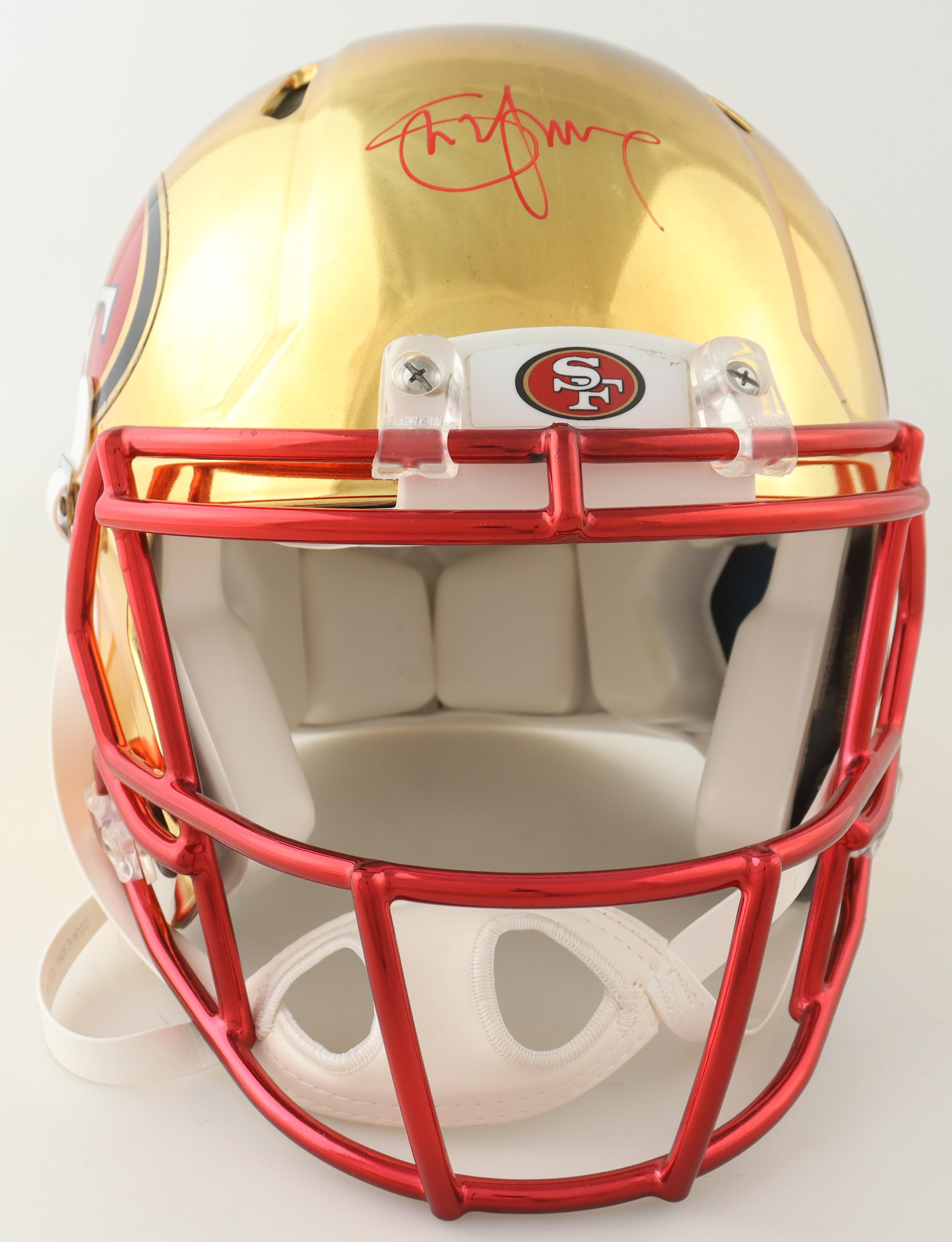 Steve Young Signed 49ers Full-Size Authentic Chrome SpeedFlex Helmet (Radtke) at PristineAuction.com Steve Young Signed 49ers Full-Size Authentic Chrome SpeedFlex Helmet (Radtke) at PristineAuction.com