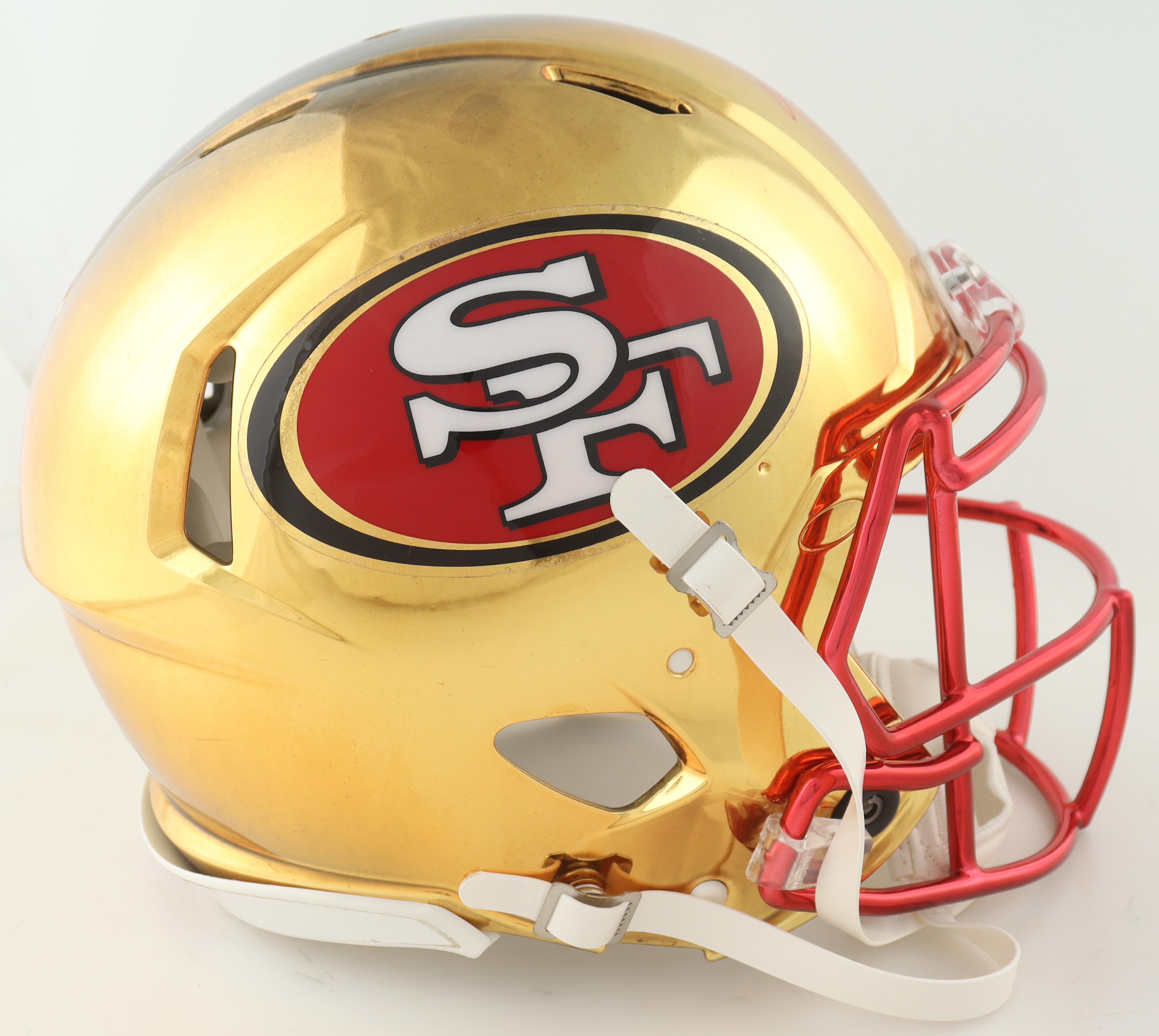 Steve Young Signed 49ers Full-Size Authentic Chrome SpeedFlex Helmet (Radtke) at PristineAuction.com Steve Young Signed 49ers Full-Size Authentic Chrome SpeedFlex Helmet (Radtke) at PristineAuction.com