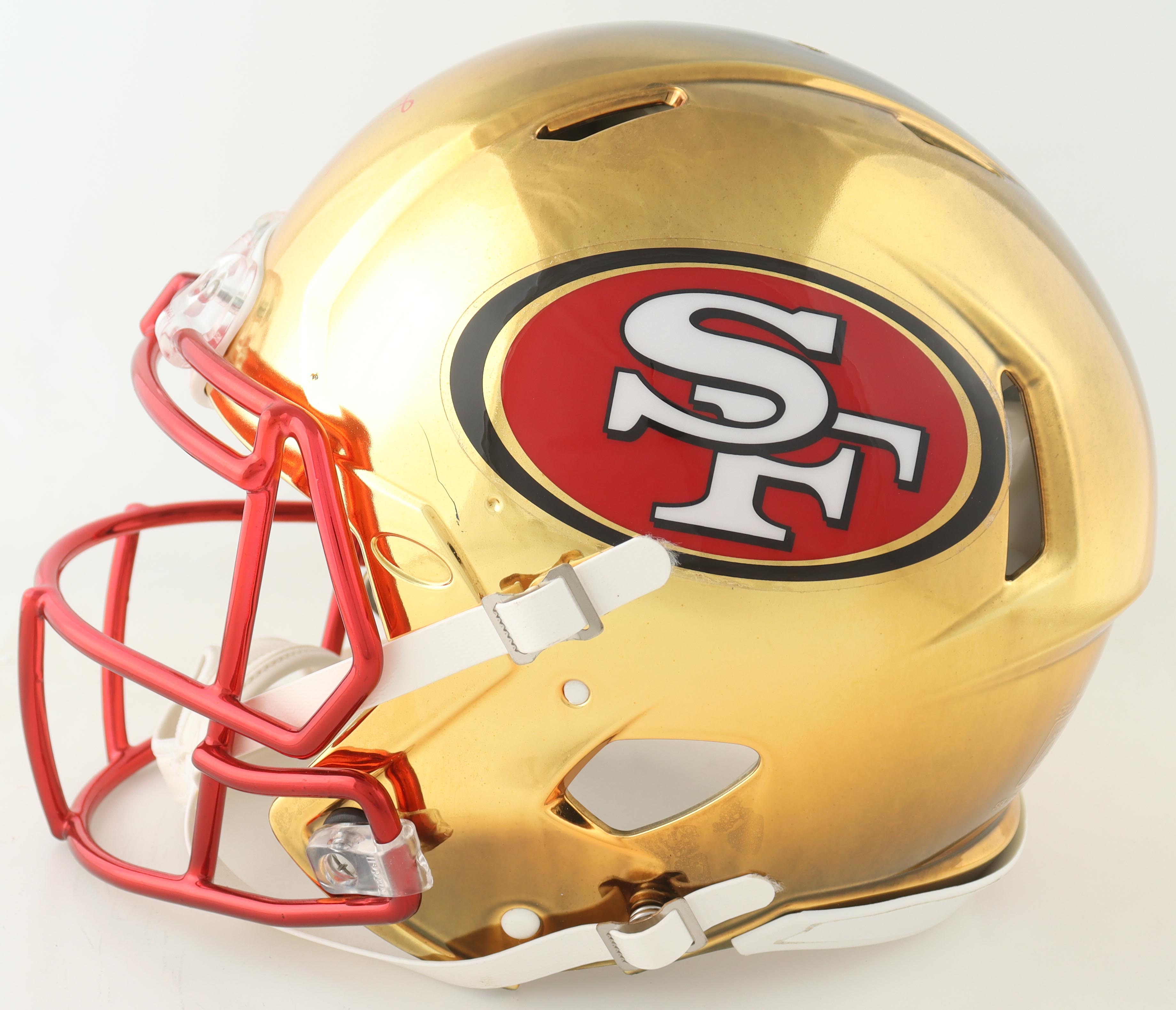 Steve Young Signed 49ers Full-Size Authentic Chrome SpeedFlex Helmet (Radtke) at PristineAuction.com Steve Young Signed 49ers Full-Size Authentic Chrome SpeedFlex Helmet (Radtke) at PristineAuction.com