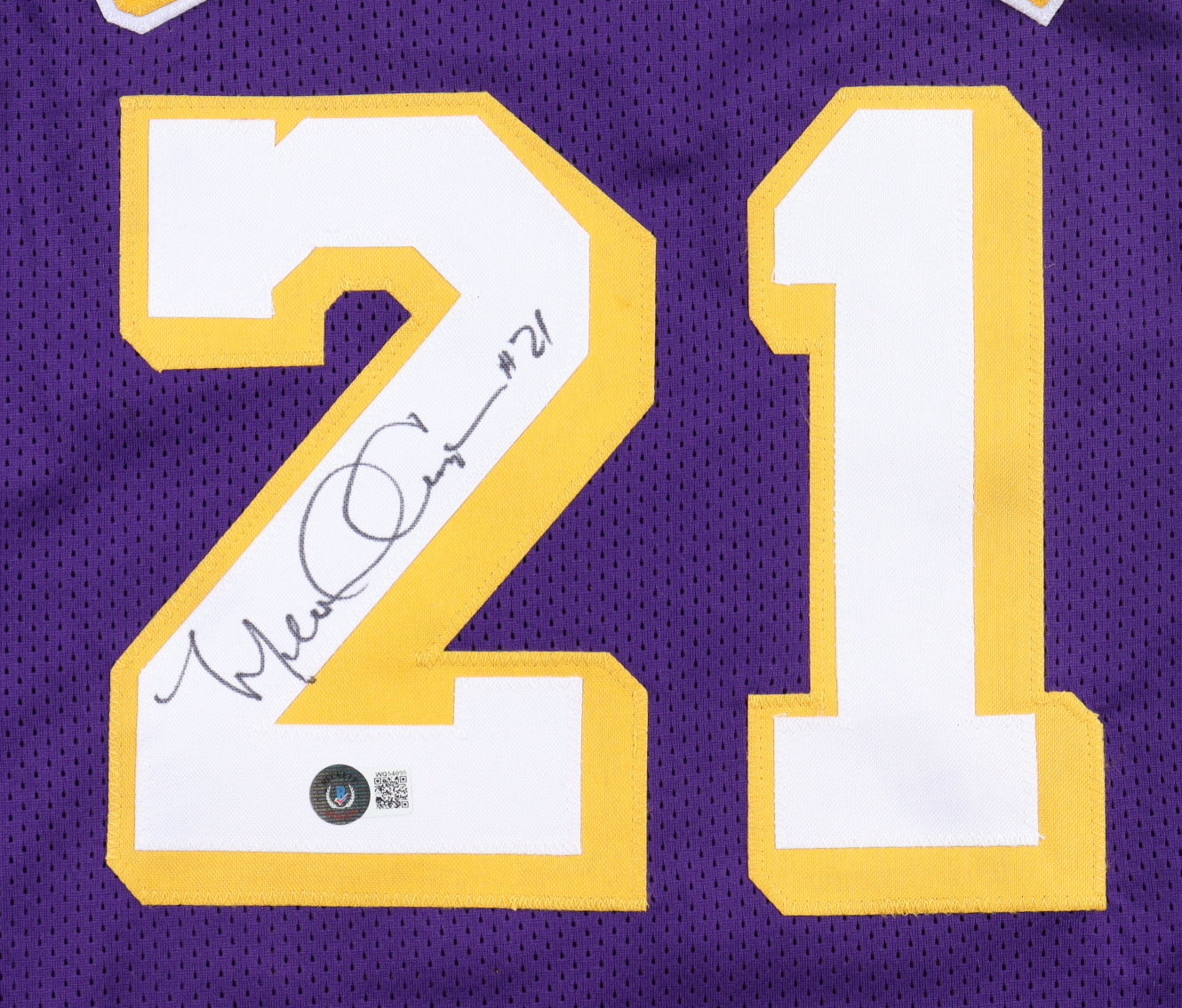 Michael Cooper Signed Jersey (Beckett) at PristineAuction.com Michael Cooper Signed Jersey (Beckett) at PristineAuction.com