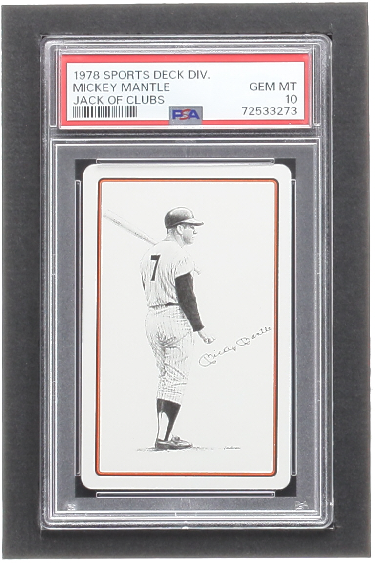 Mickey Mantle 1978 Sports Deck Jack of Clubs (PSA 10) at PristineAuction.com Mickey Mantle 1978 Sports Deck Jack of Clubs (PSA 10) at PristineAuction.com