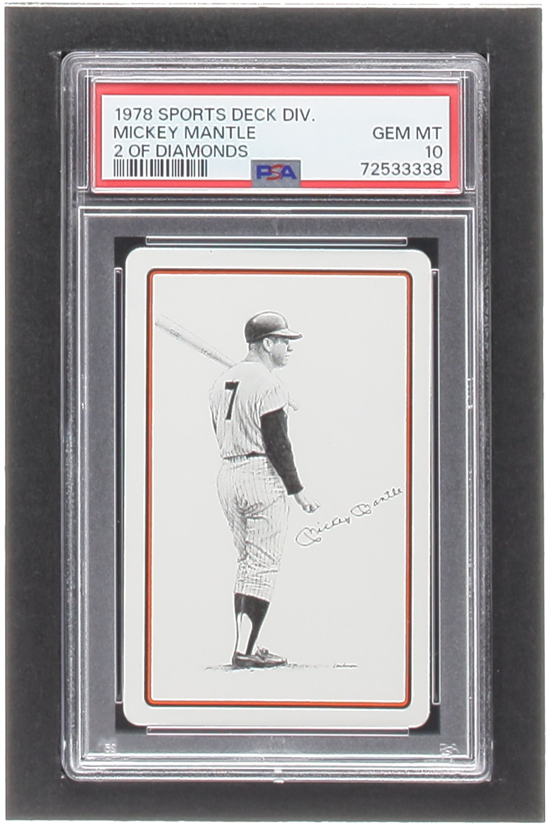 Mickey Mantle 1978 Sports Deck Two of Diamonds (PSA 10) at PristineAuction.com Mickey Mantle 1978 Sports Deck Two of Diamonds (PSA 10) at PristineAuction.com