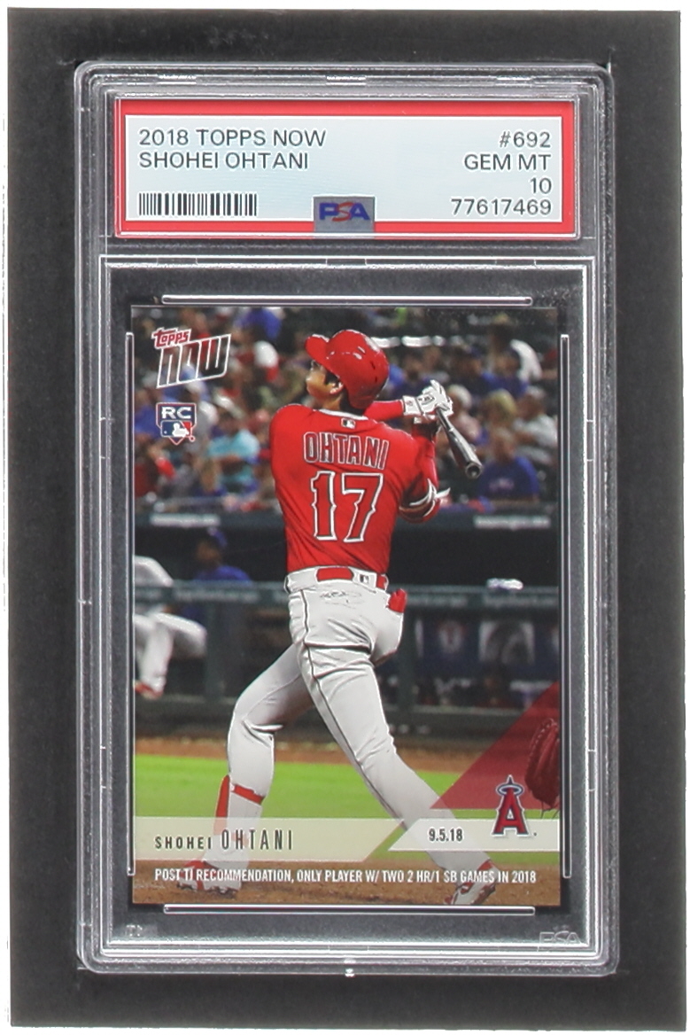 Shohei Ohtani 2018 Topps Now #692 RC (PSA 10) at PristineAuction.com Shohei Ohtani 2018 Topps Now #692 RC (PSA 10) at PristineAuction.com
