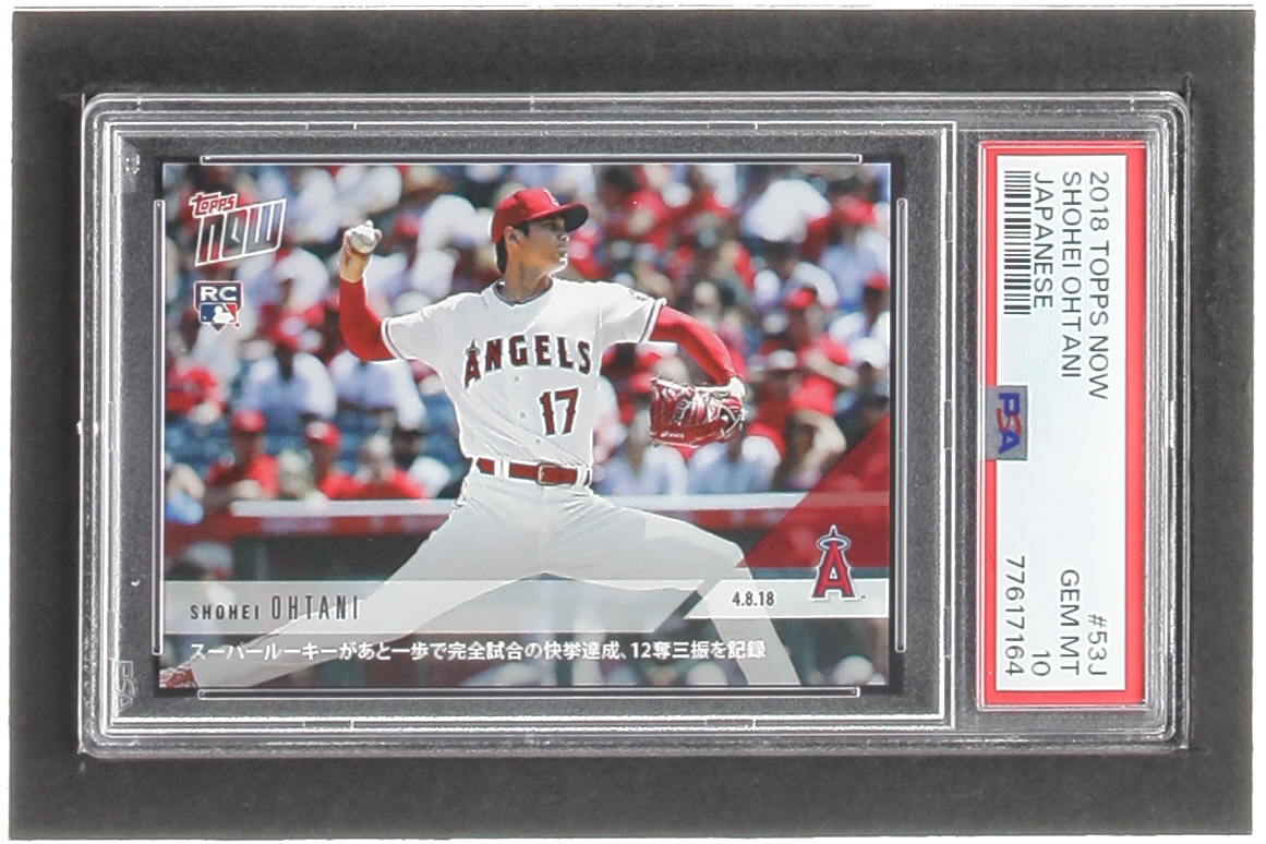 Shohei Ohtani 2018 Topps Now #53J Japanese RC (PSA 10) at PristineAuction.com Shohei Ohtani 2018 Topps Now #53J Japanese RC (PSA 10) at PristineAuction.com