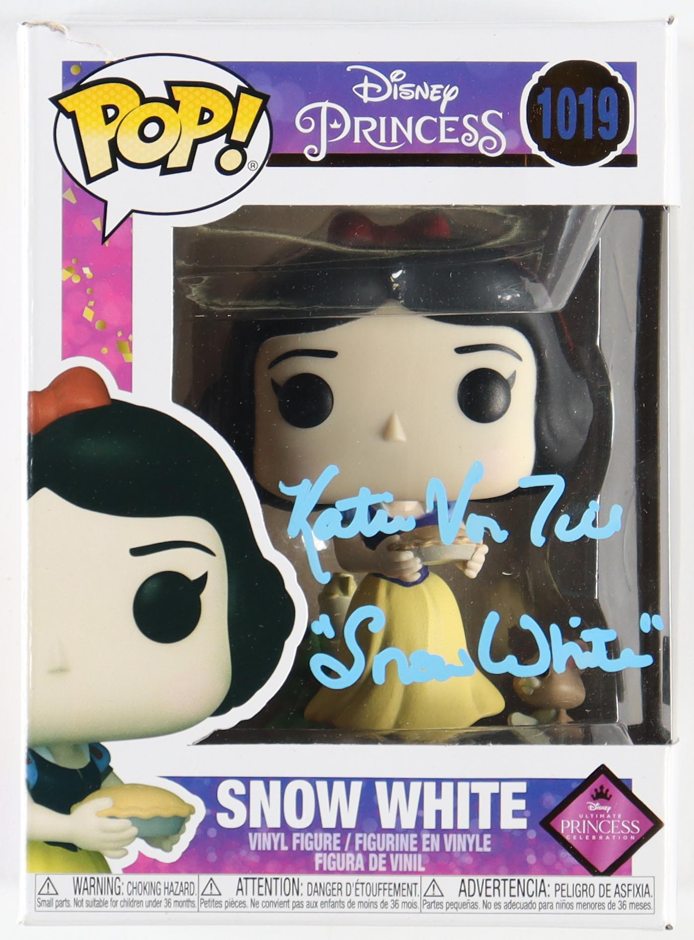 Katie Von Till Signed Disney "Princess" #1019 Snow White Funko Pop! Vinyl Figure Inscribed "Snow White" (PA) at PristineAuction.com Katie Von Till Signed Disney "Princess" #1019 Snow White Funko Pop! Vinyl Figure Inscribed "Snow White" (PA) at PristineAuction.com