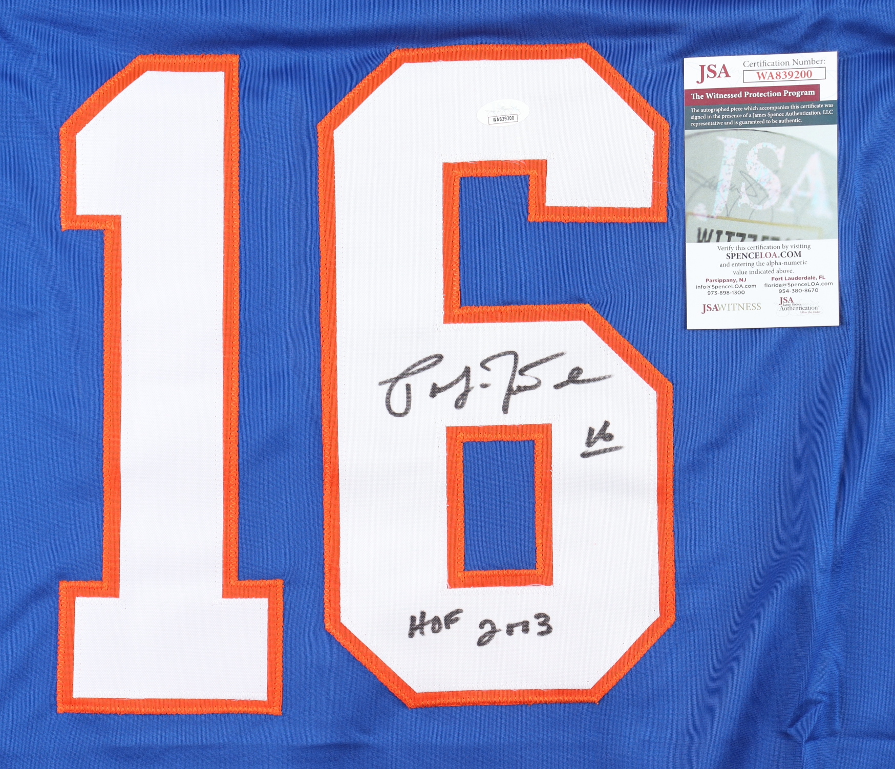 Pat LaFontaine Signed Jersey Inscribed "HOF 2003" (JSA) at PristineAuction.com Pat LaFontaine Signed Jersey Inscribed "HOF 2003" (JSA) at PristineAuction.com